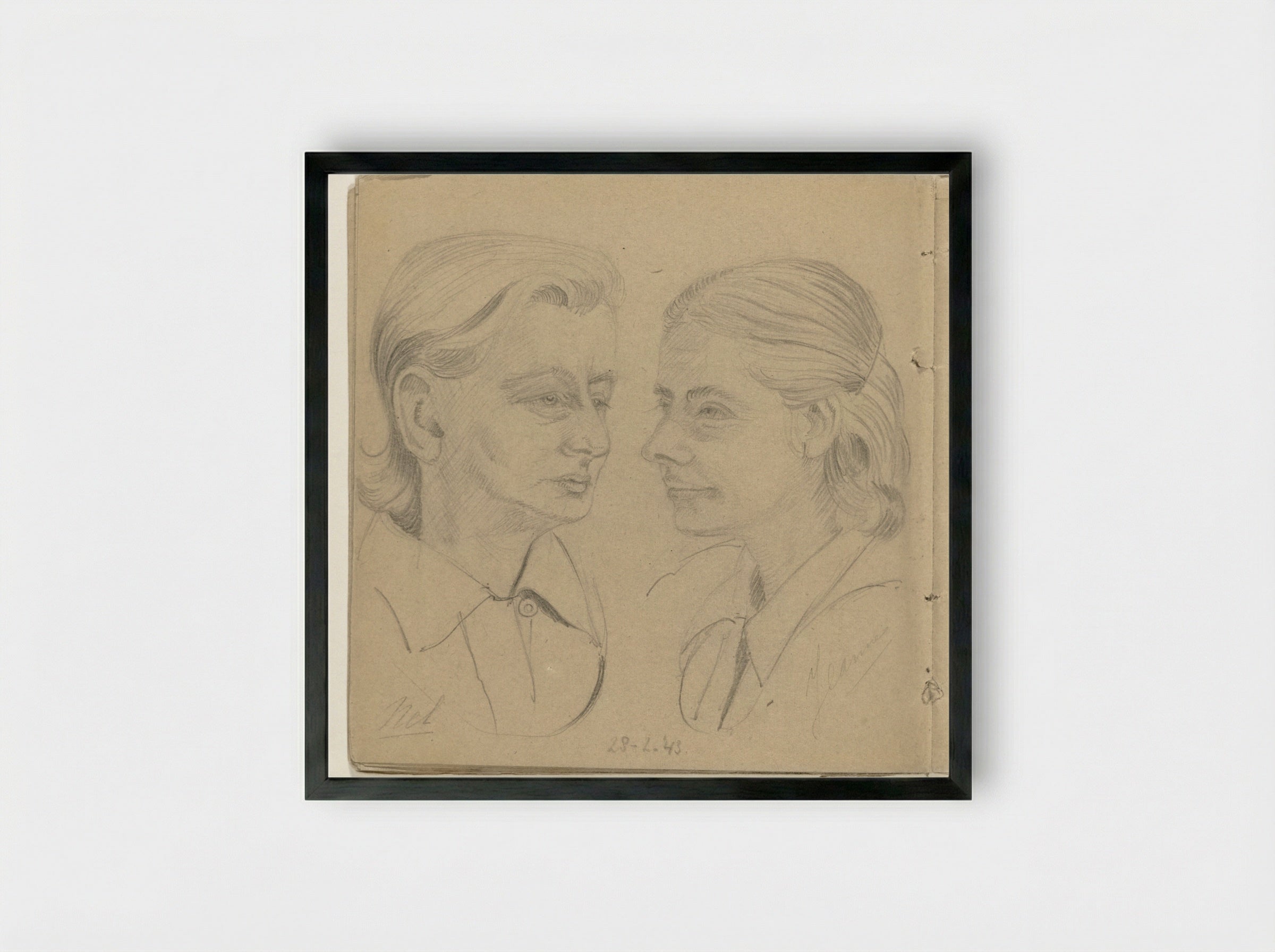 Nel en Jeanne - To Frank-Stoltz - Framed Print Black