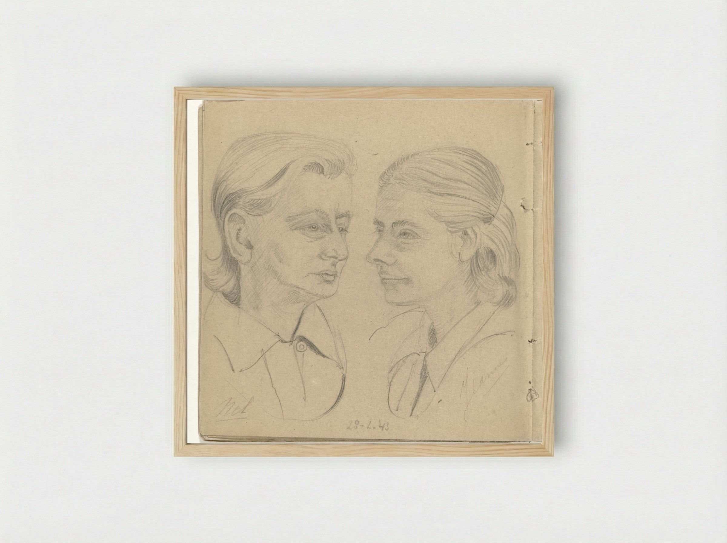 Nel en Jeanne - To Frank-Stoltz - Framed Print Wood