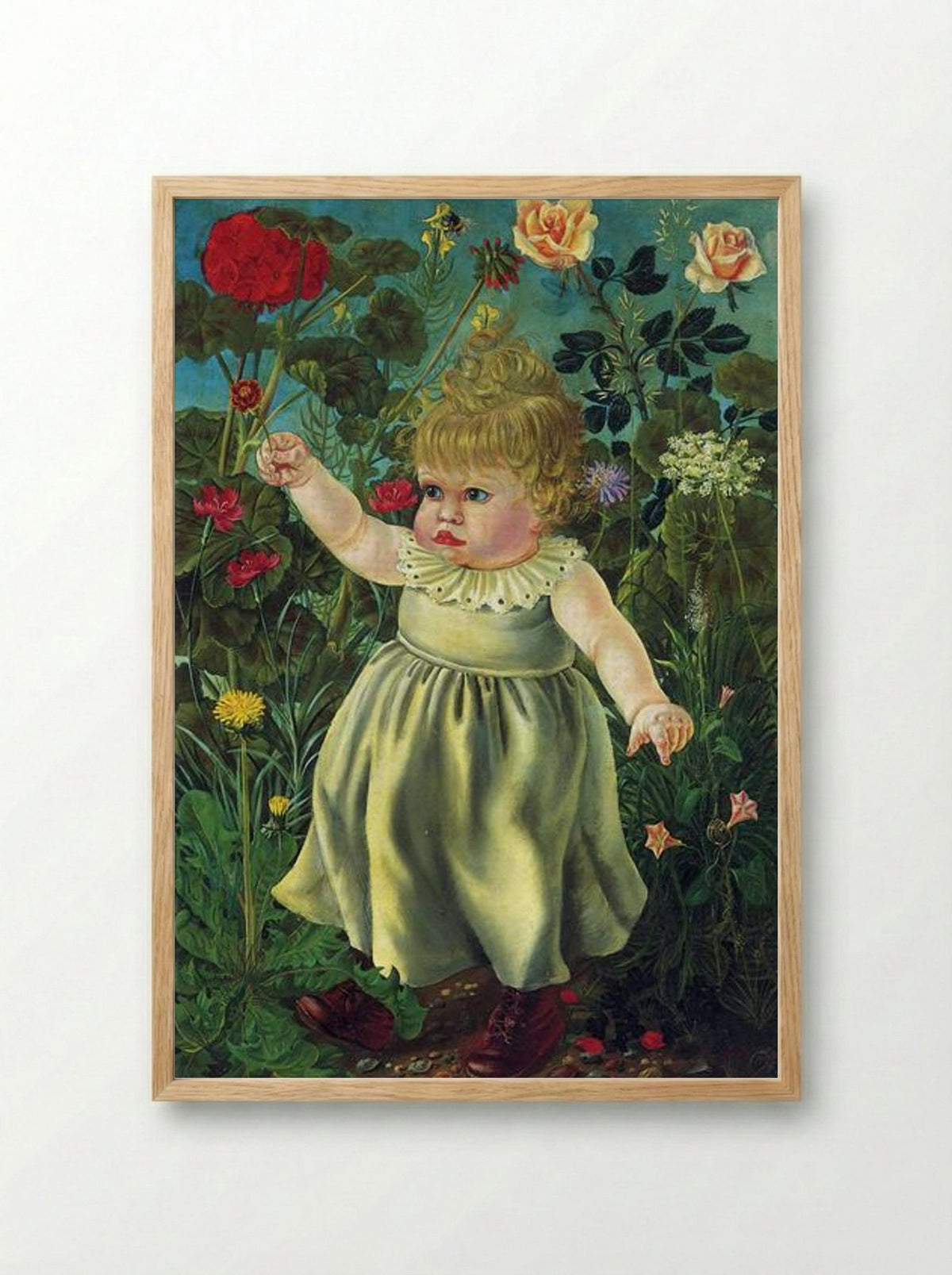 Nelly with Toy - Otto Dix - Framed Print Wood