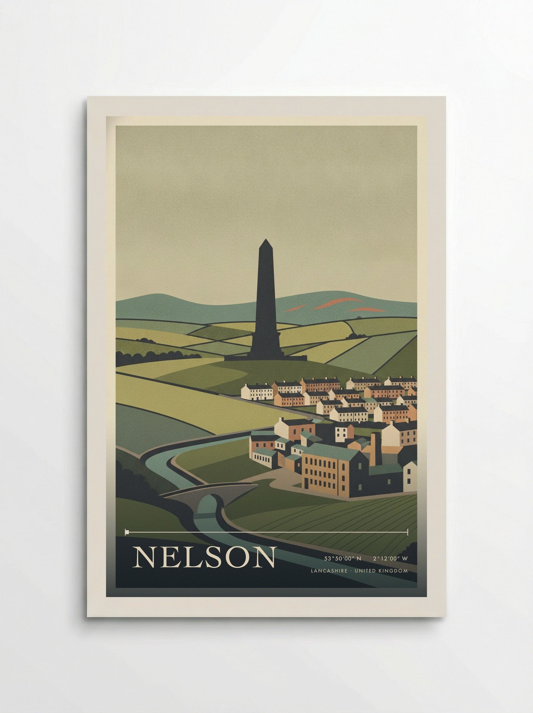 Nelson Lancashire United Kingdom Travel Poster - Poster