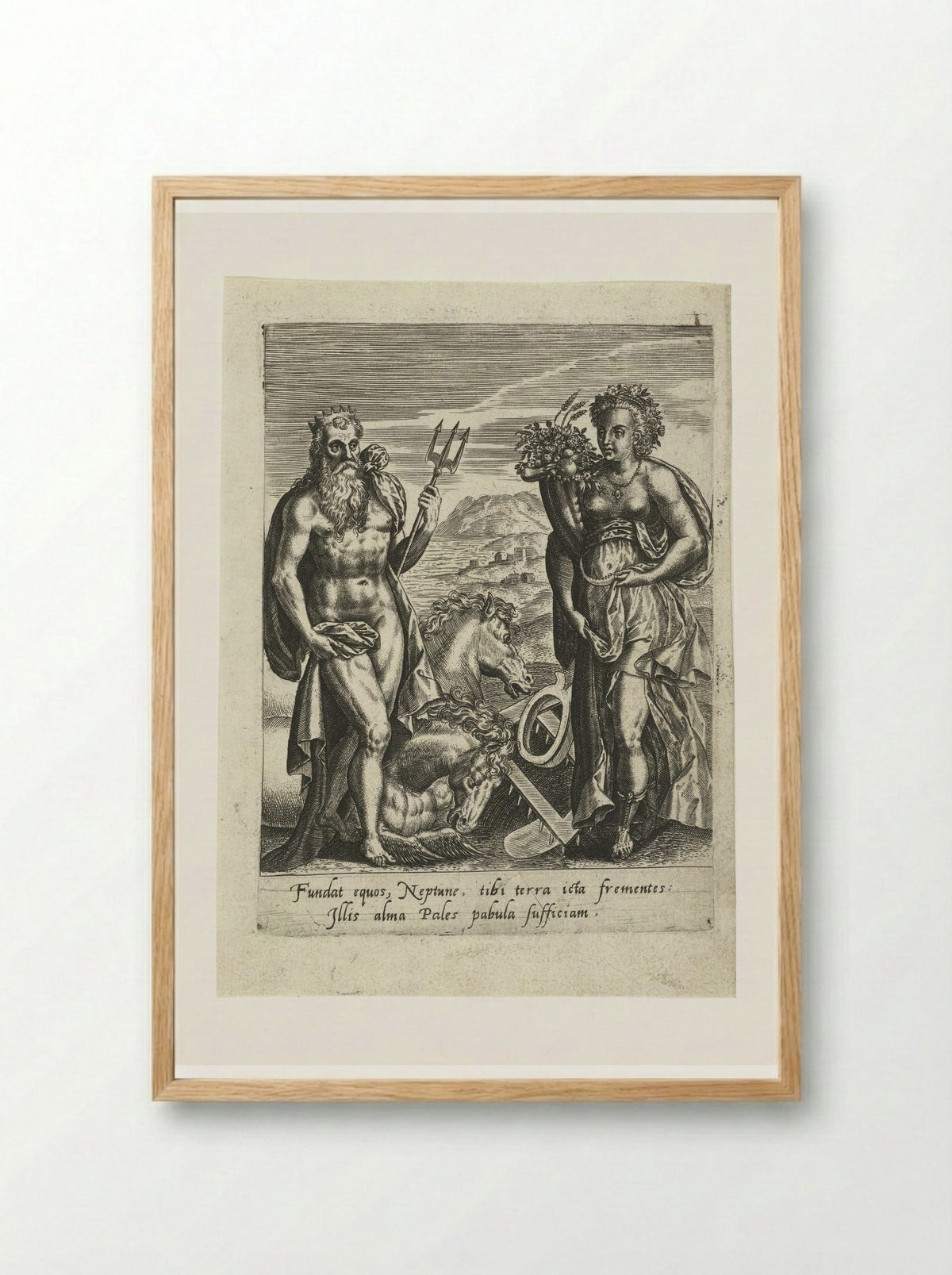 Neptunus en Ceres - Abraham de Bruyn - Framed Print Wood