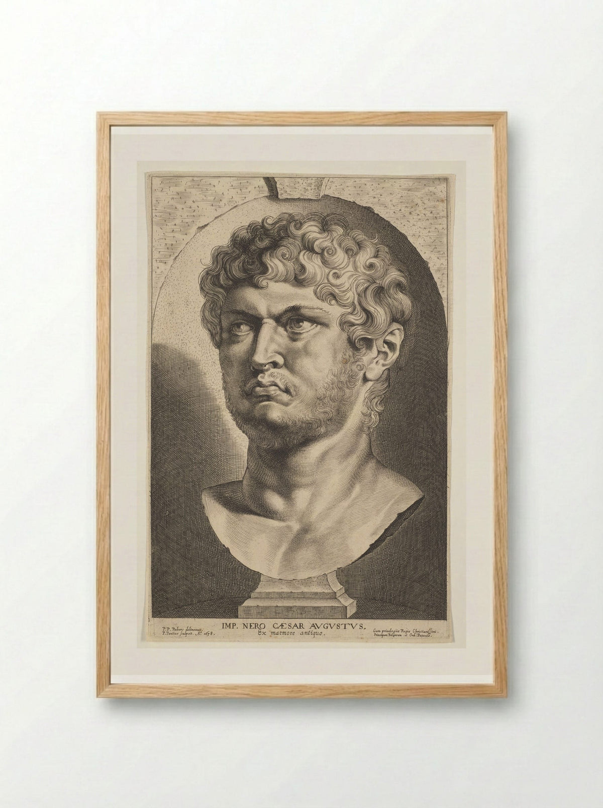 Nero Caesar Augustus - Paulus Pontius - Framed Print Wood