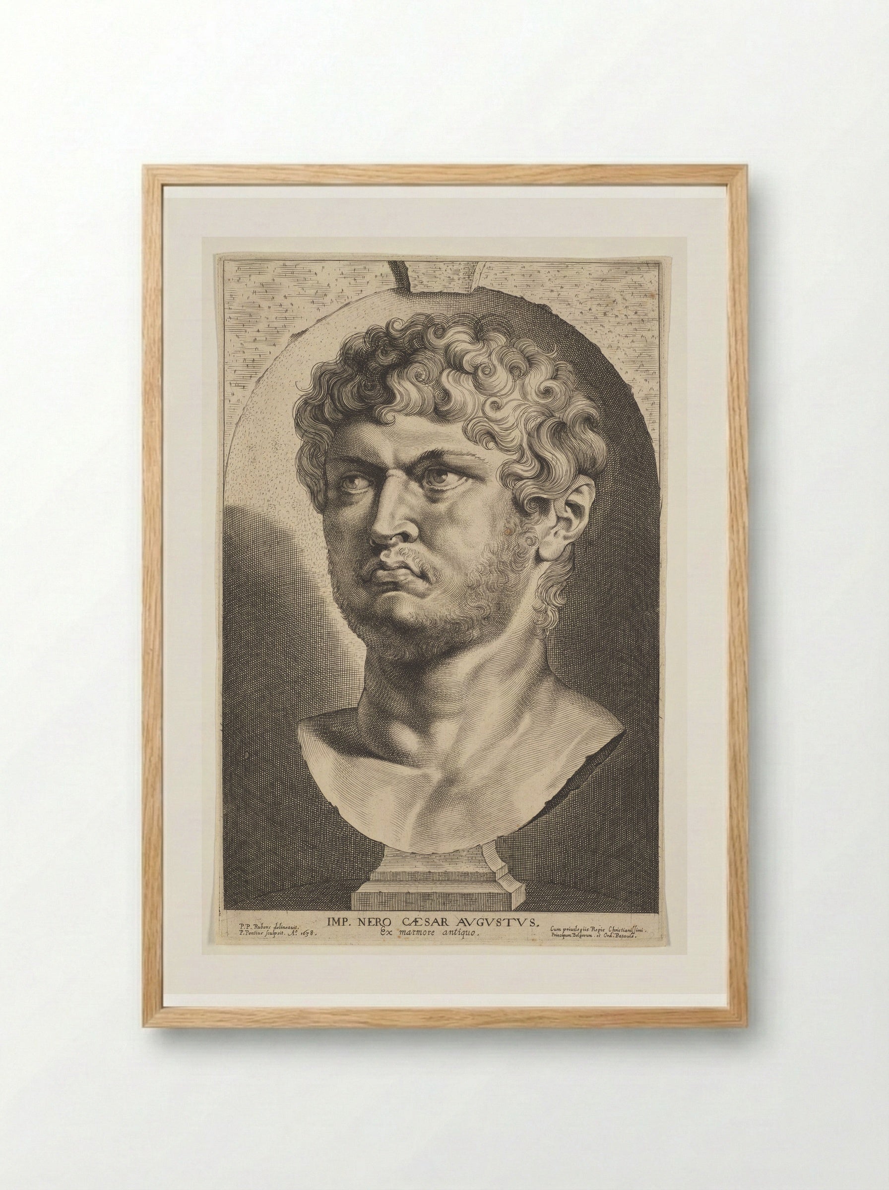 Nero Caesar Augustus - Paulus Pontius - Framed Print Wood