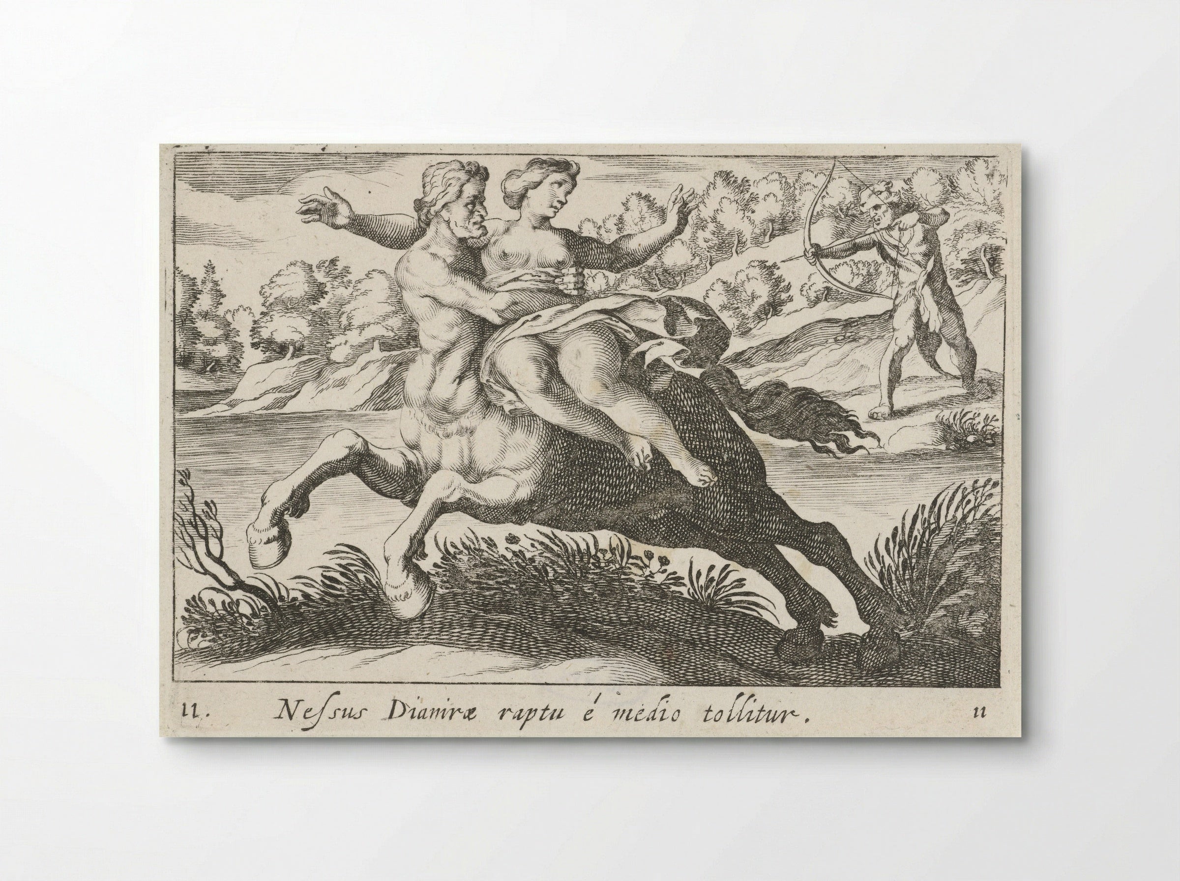 Nessus Abducting Deianira - Simon Frisius - Poster