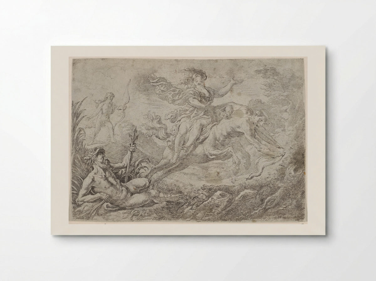 Nessus Struck by the Poisoned Arrow of Hercules - Cornelis Schut (I) - Poster
