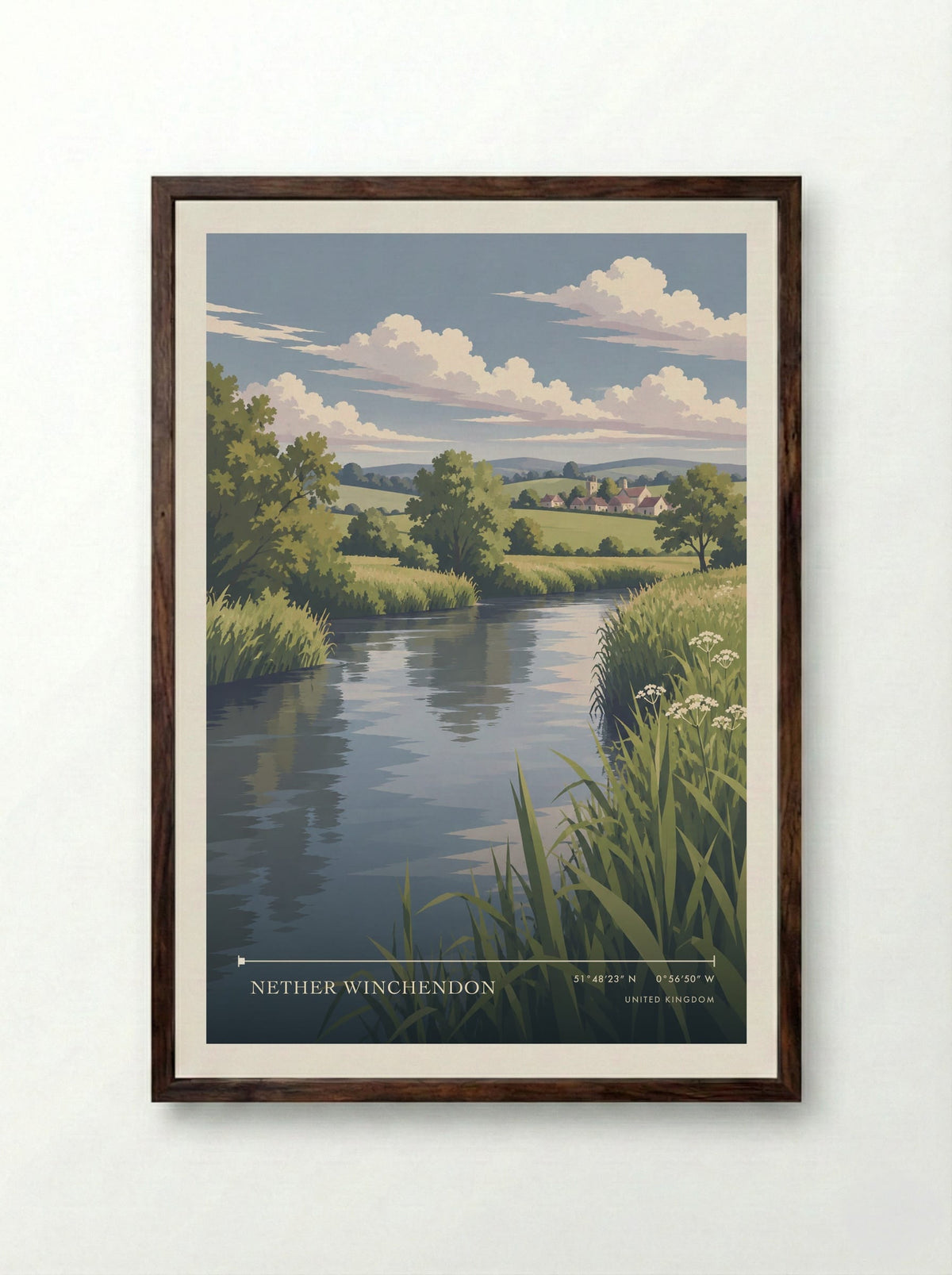 Nether Winchendon | Travel Poster - Framed Print Dark Wood