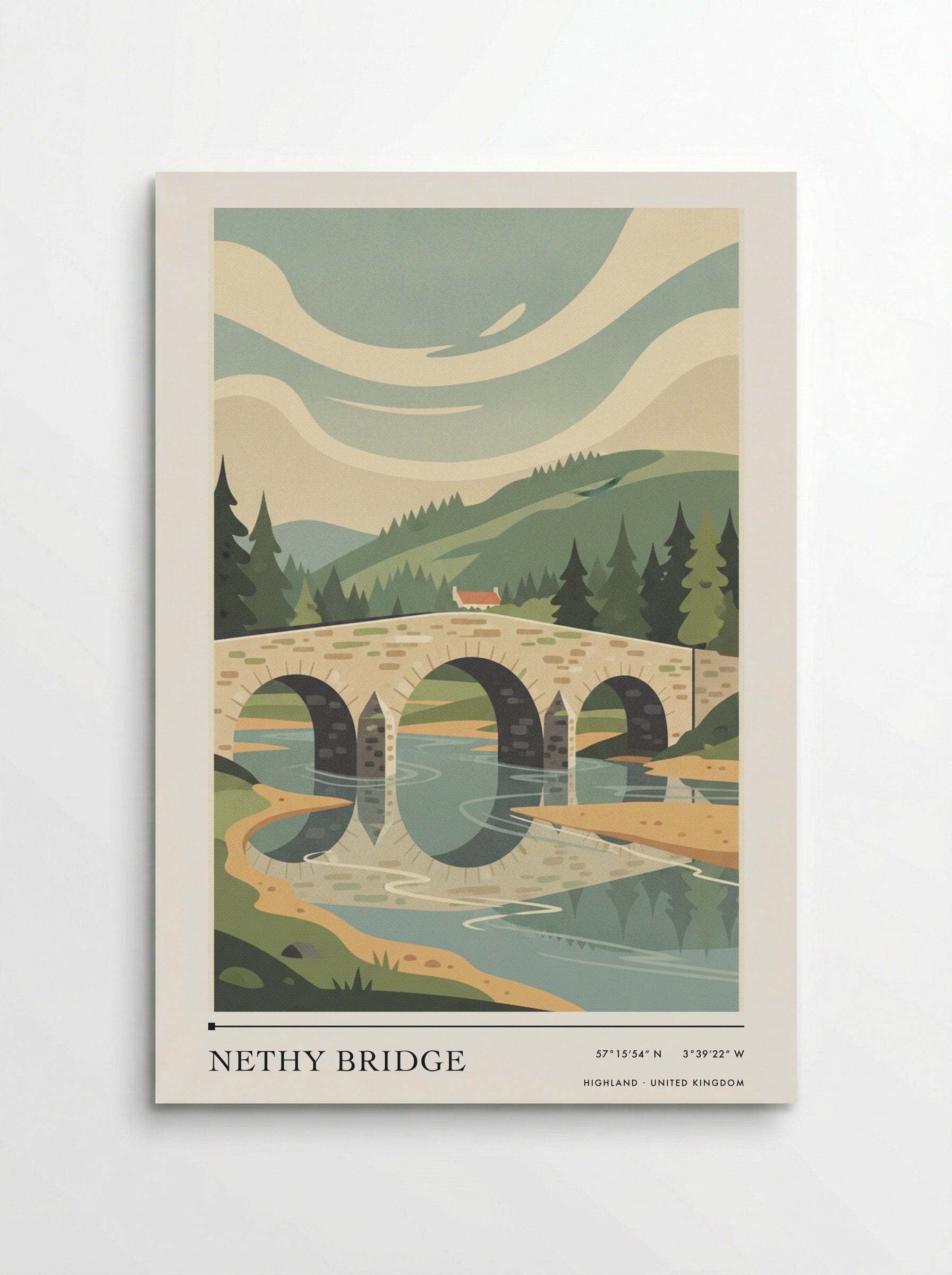 Nethy Bridge Highland United Kingdom Travel Poster - Poster