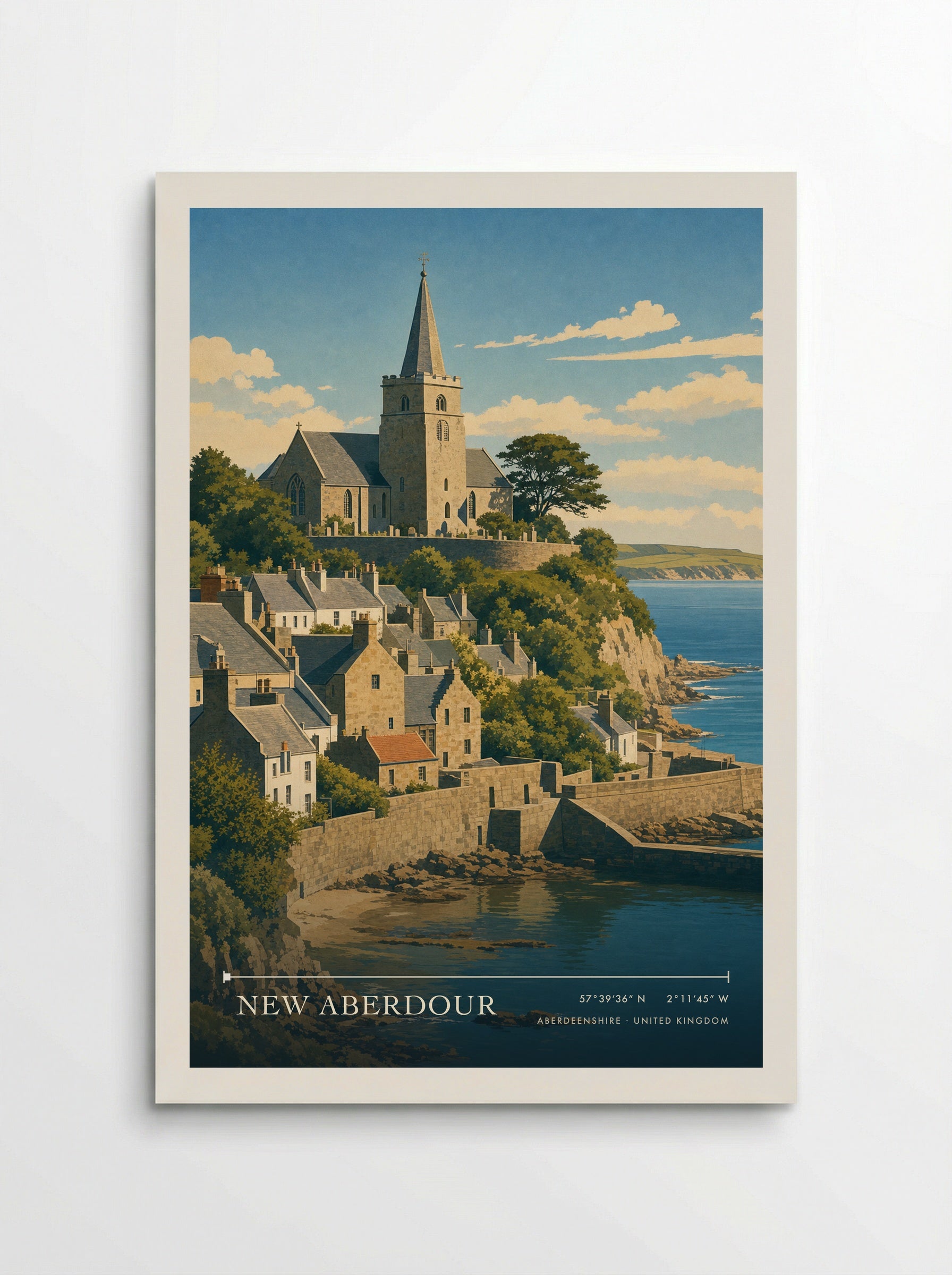 New Aberdour Aberdeenshire United Kingdom Travel Poster - Poster