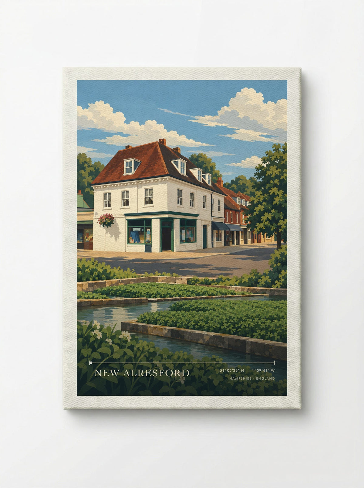 New Alresford, Hampshire | Travel Poster - Canvas