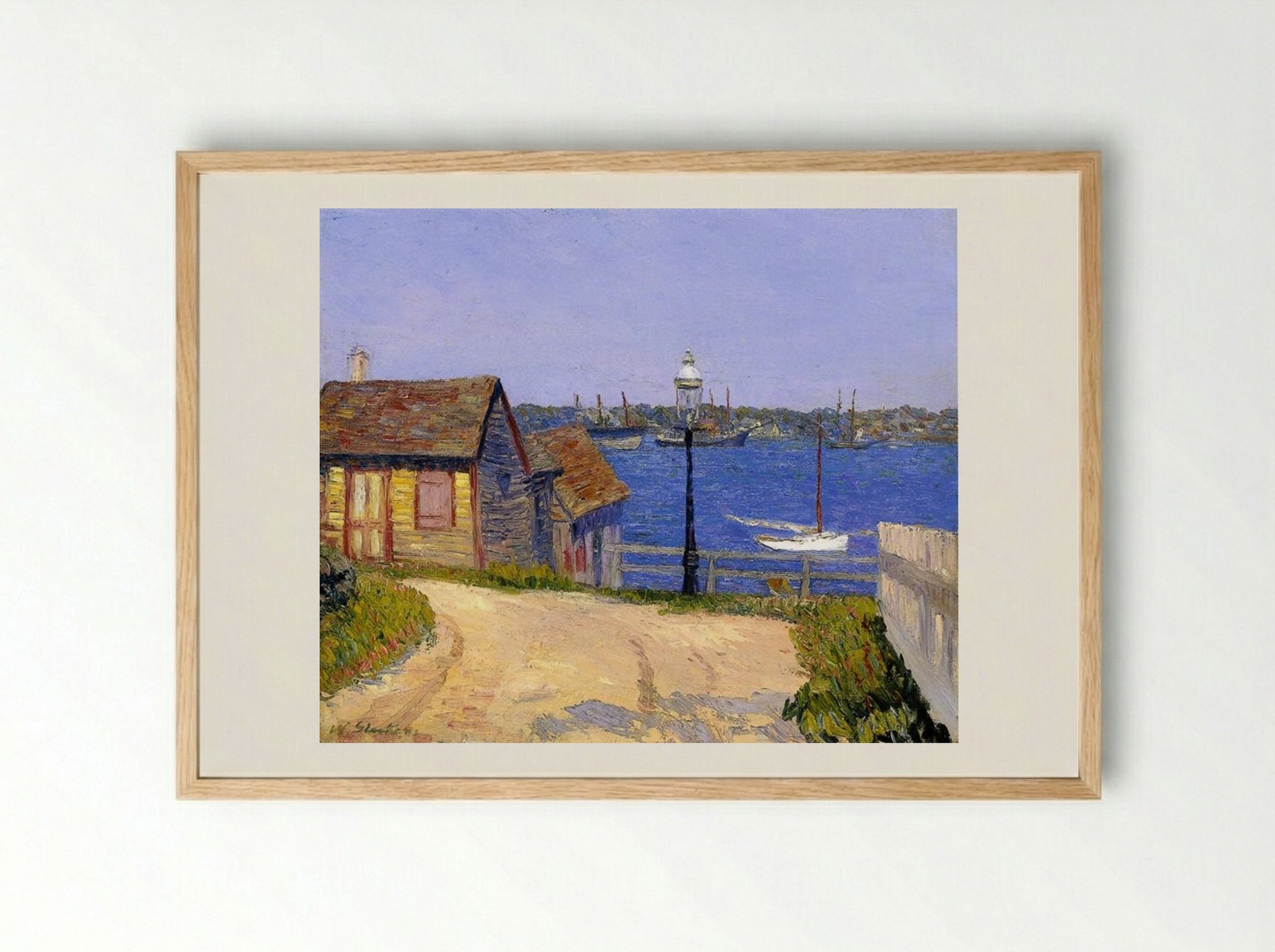 New Castle, New Hampshire - William James Glackens - Framed Print Wood