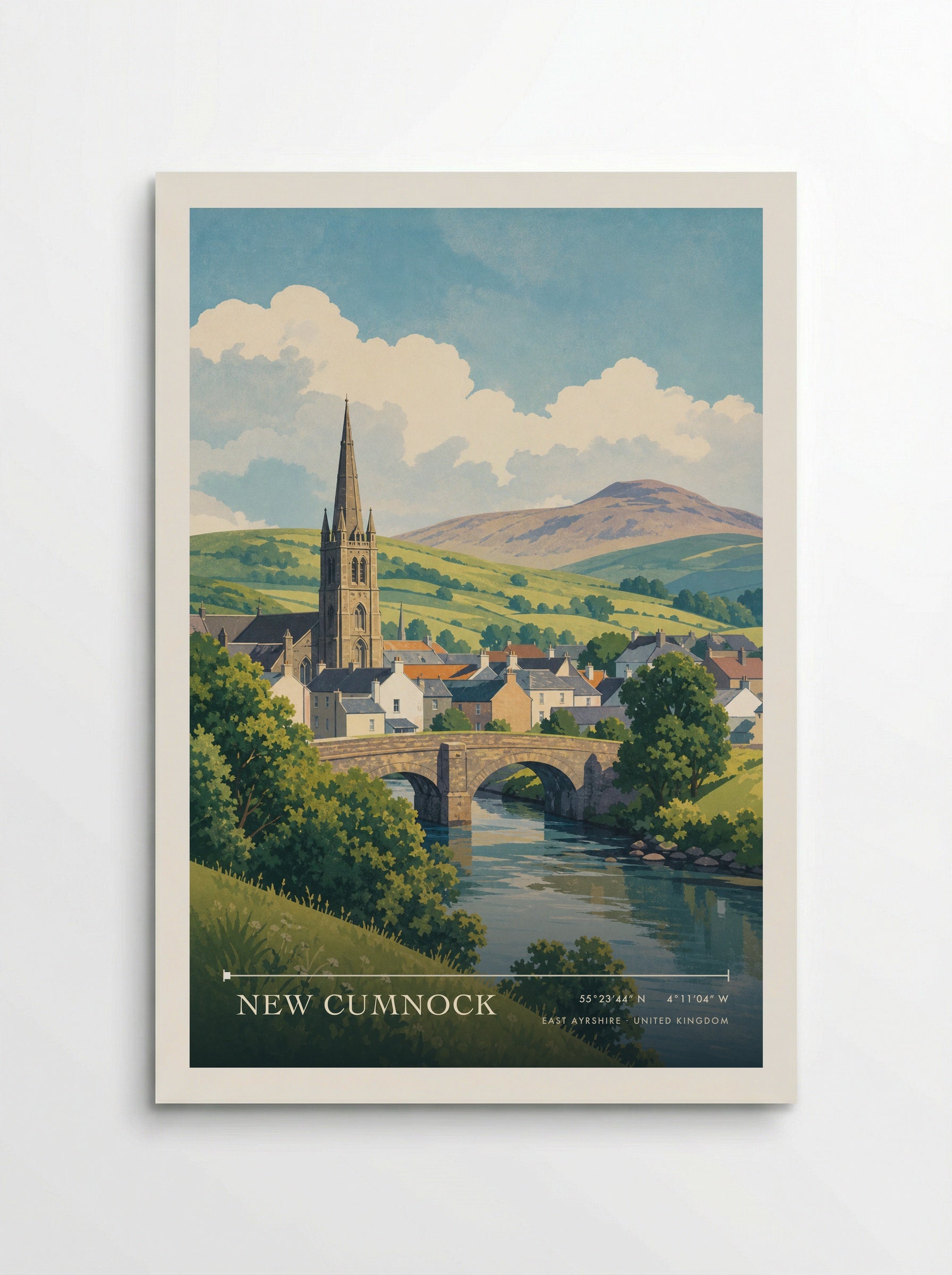 New Cumnock East Ayrshire United Kingdom Travel Poster - Poster
