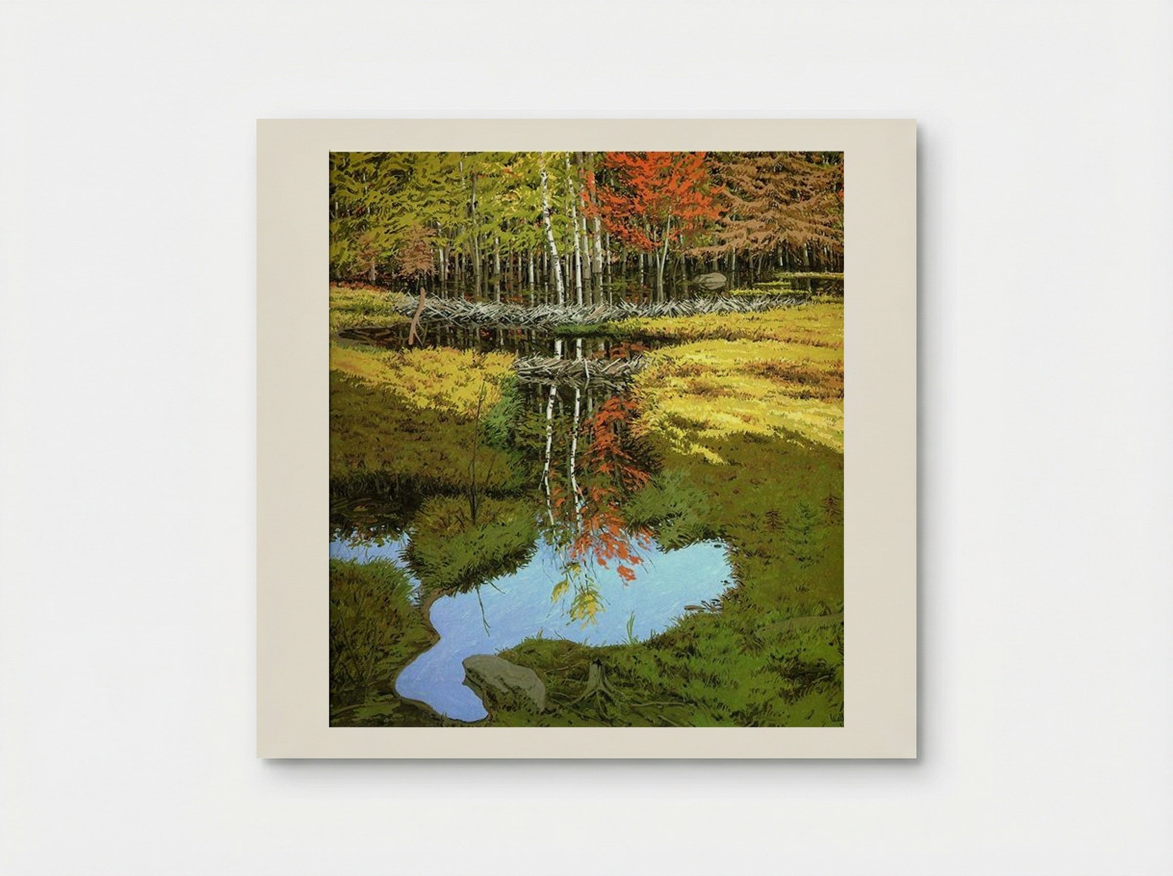 New Dams in Meadow - Neil Welliver - Poster