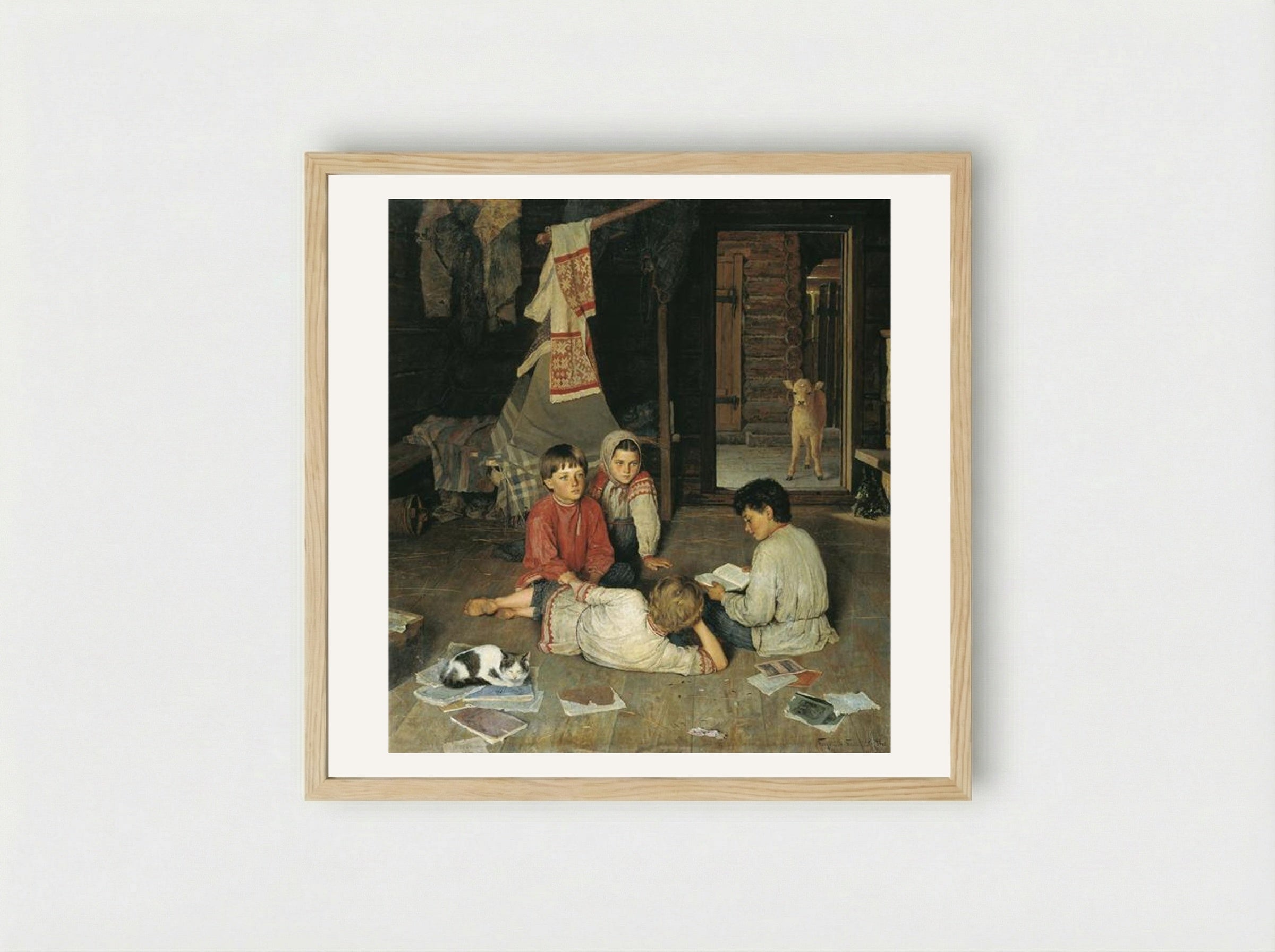 New Fairy Tale - Nikolay Bogdanov-Belsky - Framed Print Wood