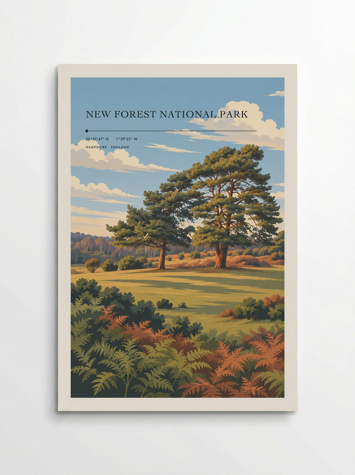 New Forest National Park, Hampshire | Travel Poster - Poster