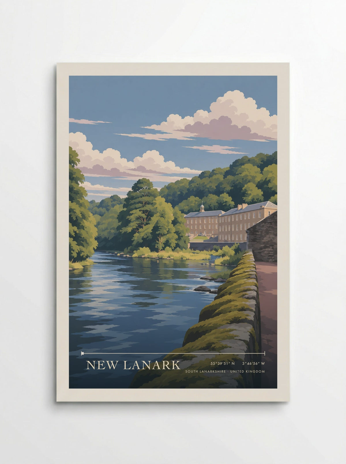 New Lanark, South Lanarkshire | Travel Poster - Poster