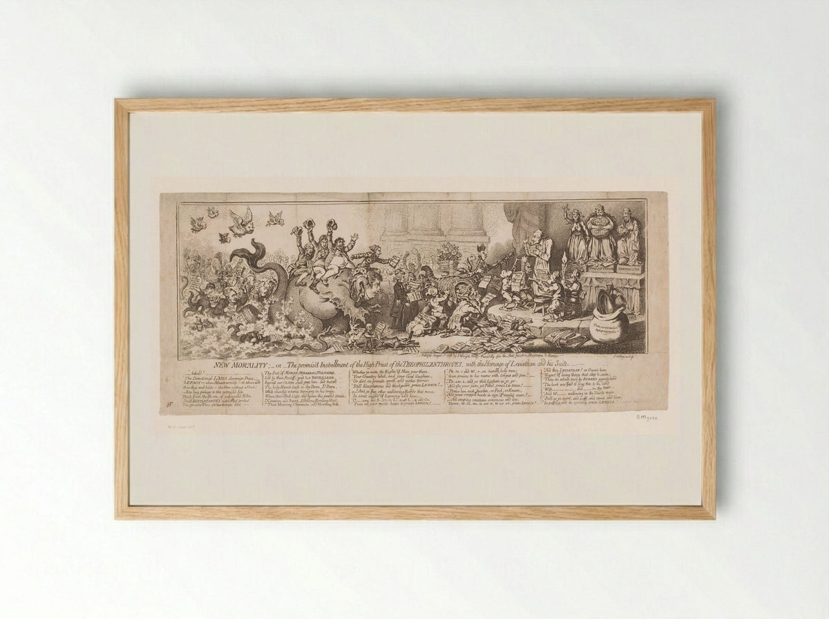New Morality - James Gillray - Framed Print Wood