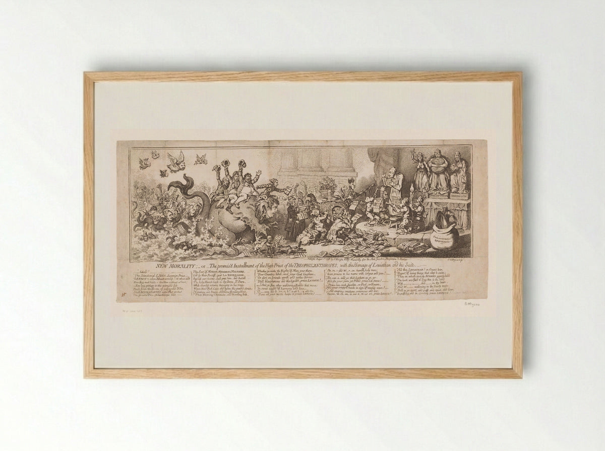 New Morality - James Gillray - Framed Print Wood
