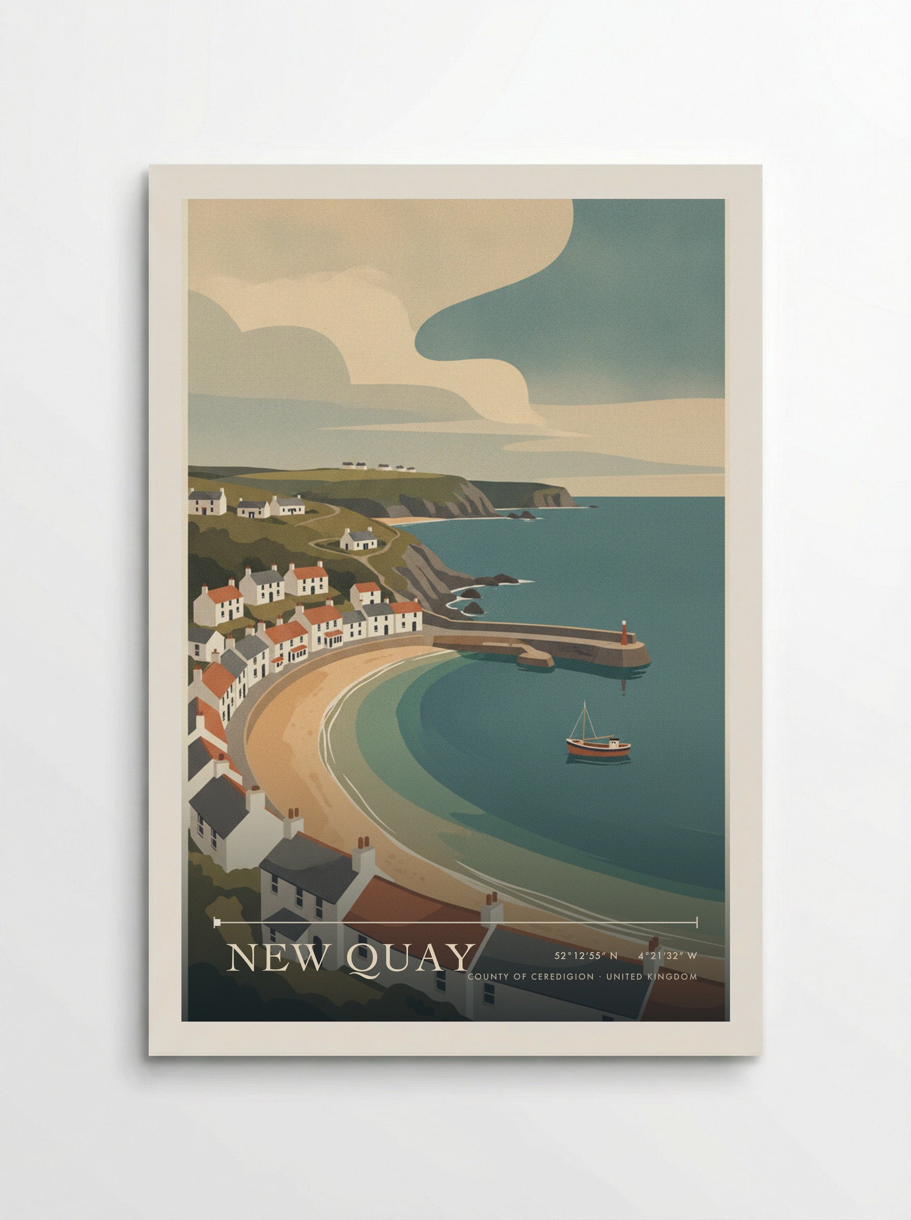 New Quay County of Ceredigion United Kingdom Travel Poster - Poster