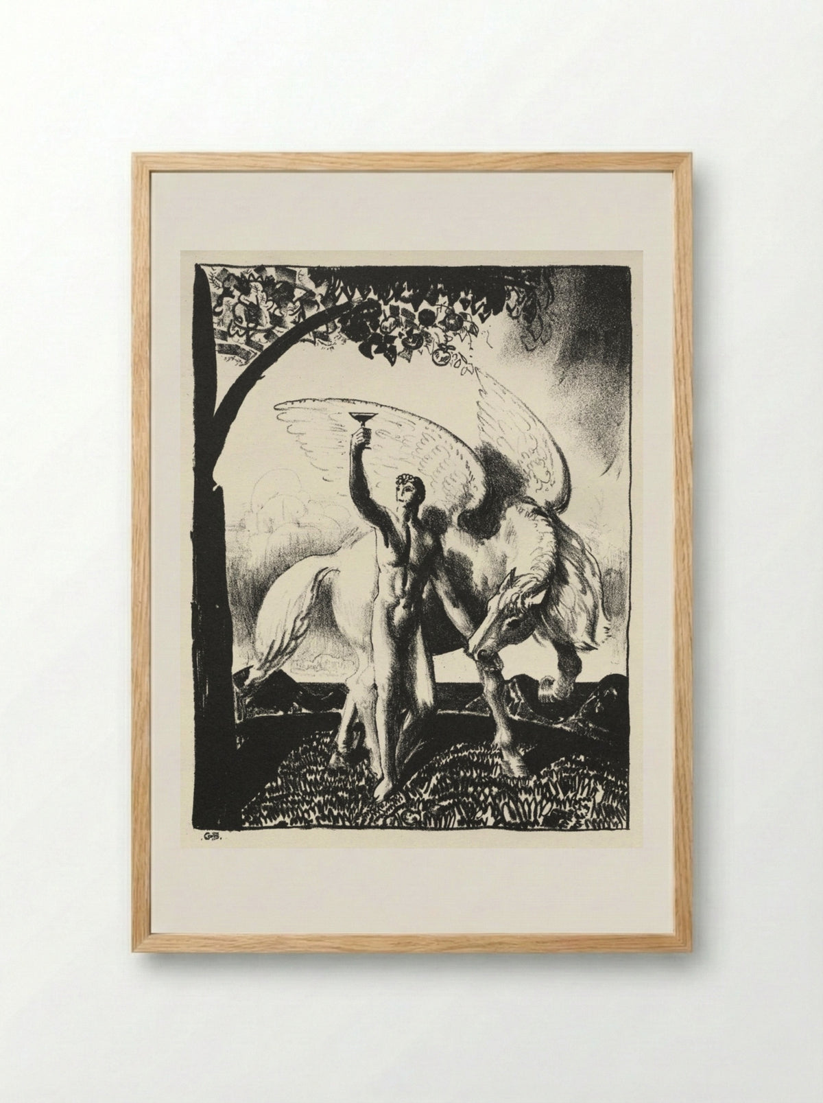 New Society Dinner Card - George Bellows - Framed Print Wood