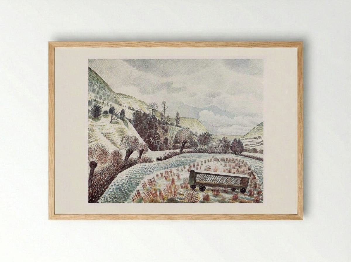 New Year's Snow - Eric Ravilious - Framed Print Wood