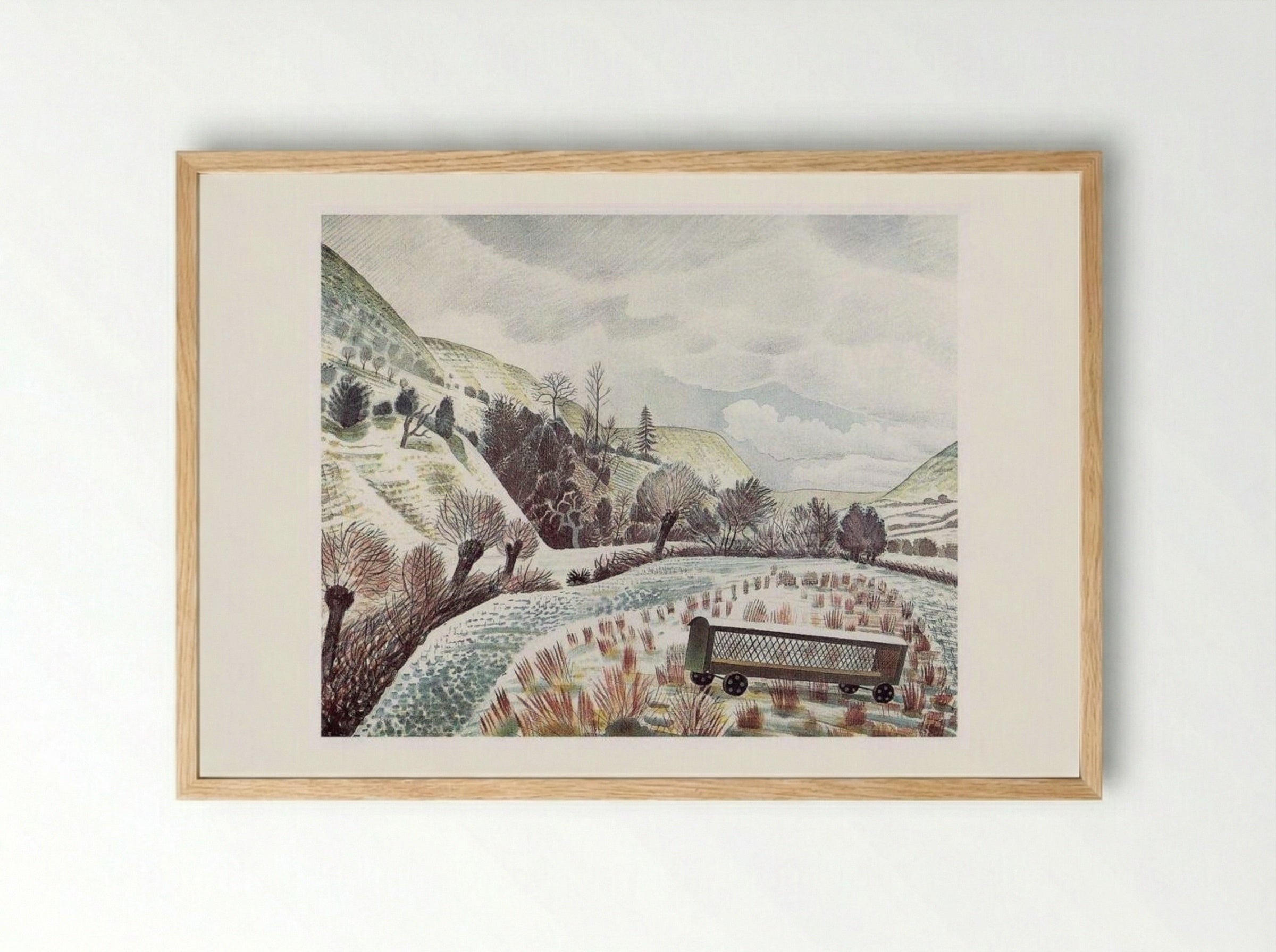 New Year's Snow - Eric Ravilious - Framed Print Wood