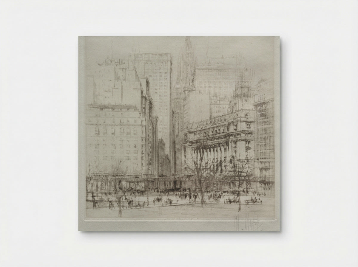 New York City: Battery Place - William Walcot - Poster