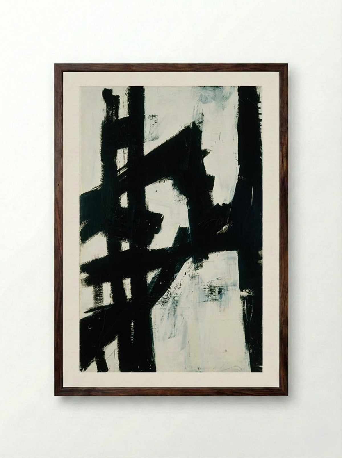 New York - Franz Kline - Framed Print Dark Wood