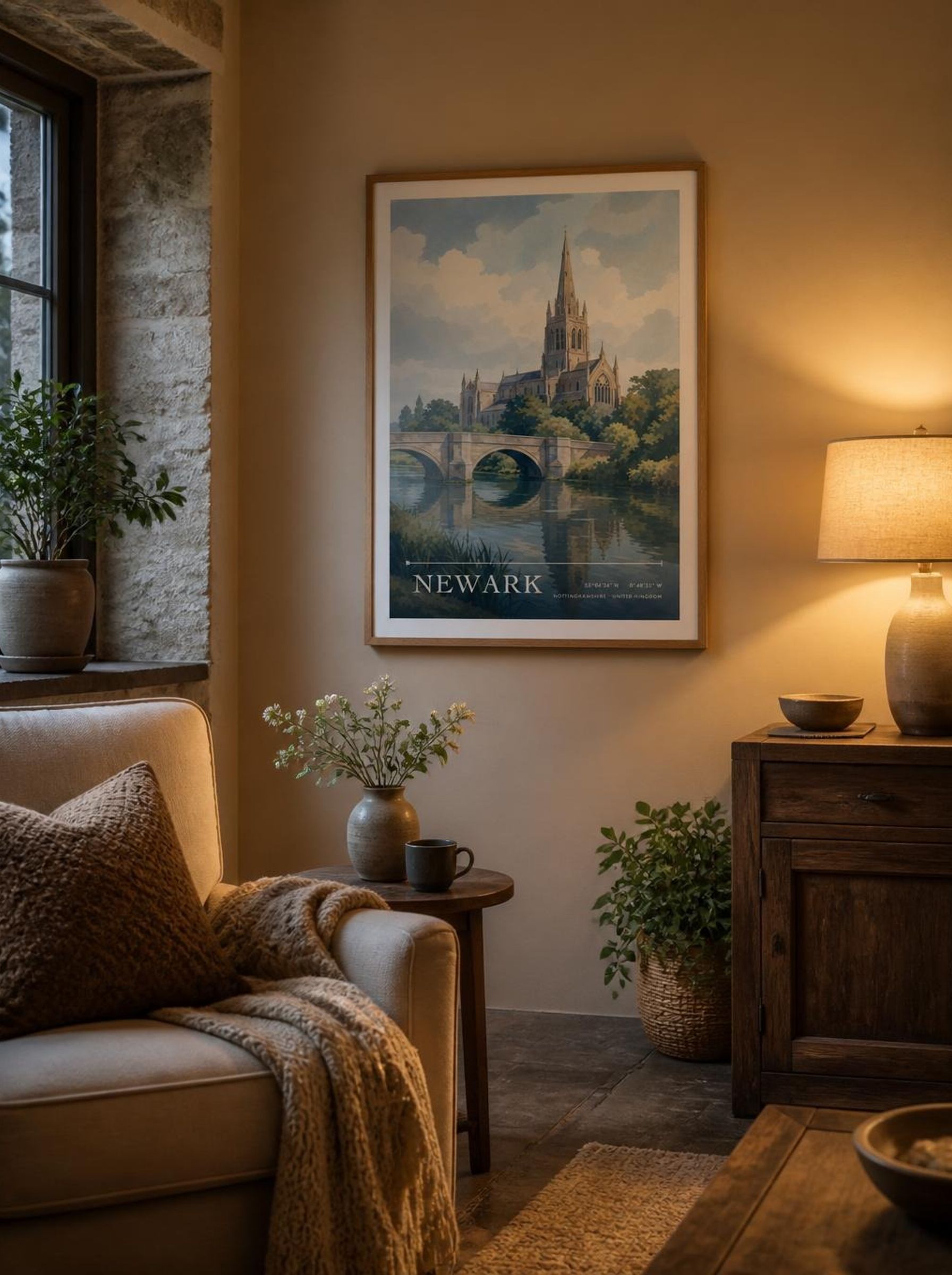 Newark Nottinghamshire United Kingdom Travel Poster - Lifestyle