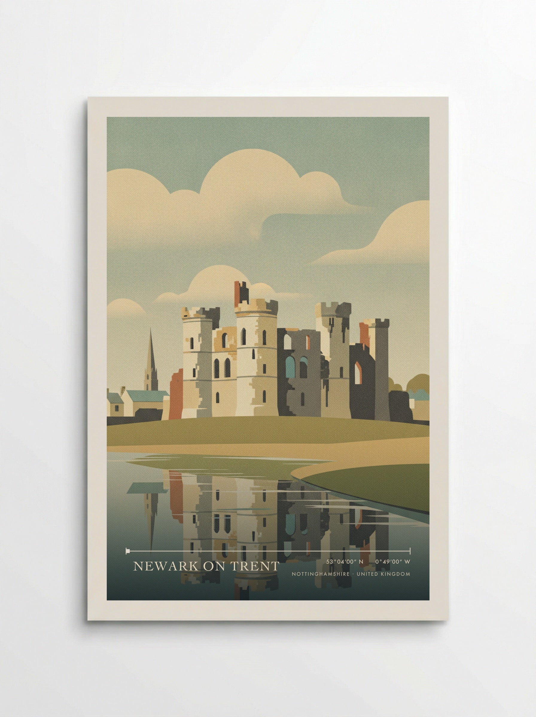 Newark on Trent Nottinghamshire United Kingdom Travel Poster - Poster