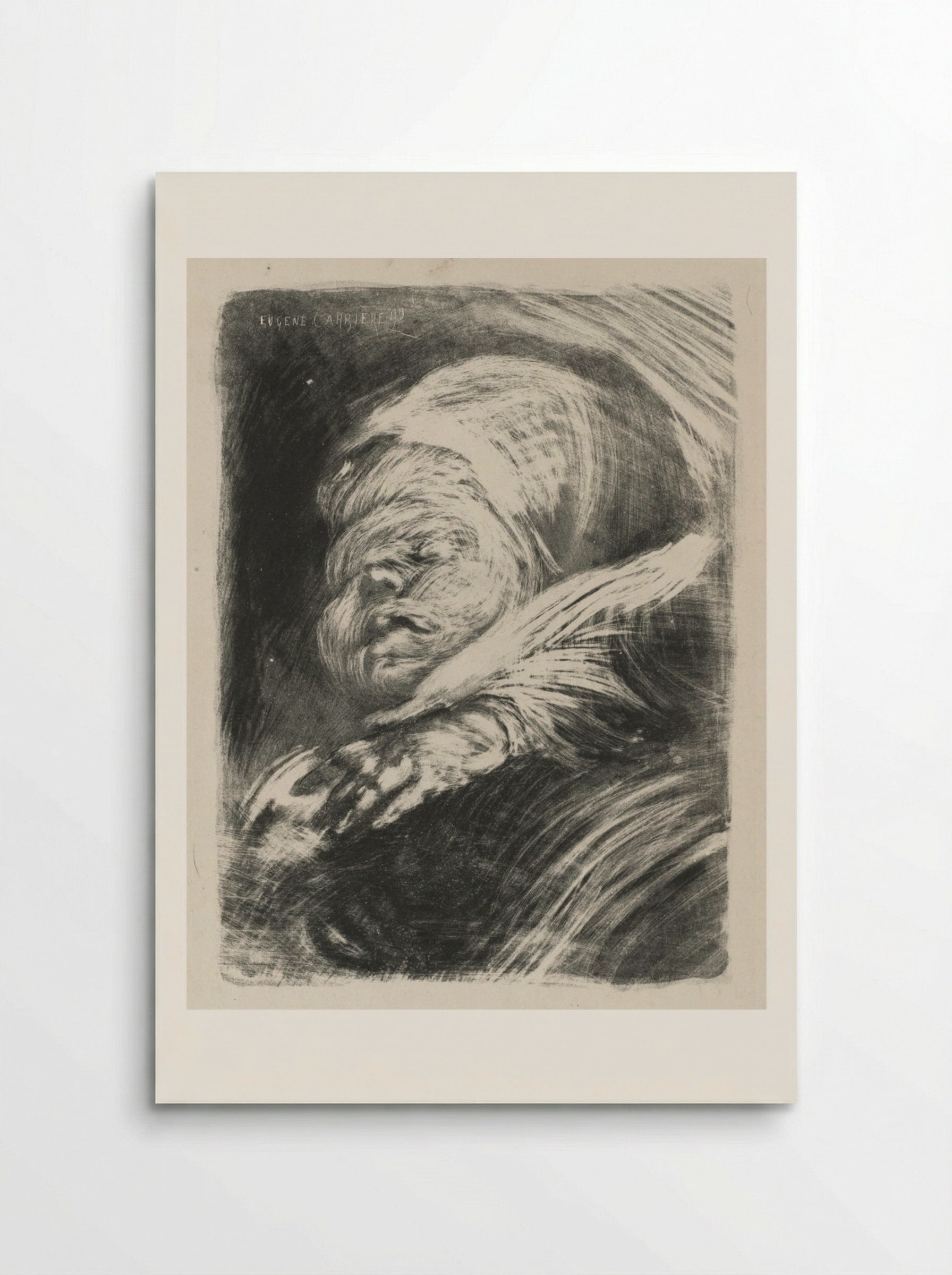 Newborn in a Bonnet - Eugène Carrière - Poster