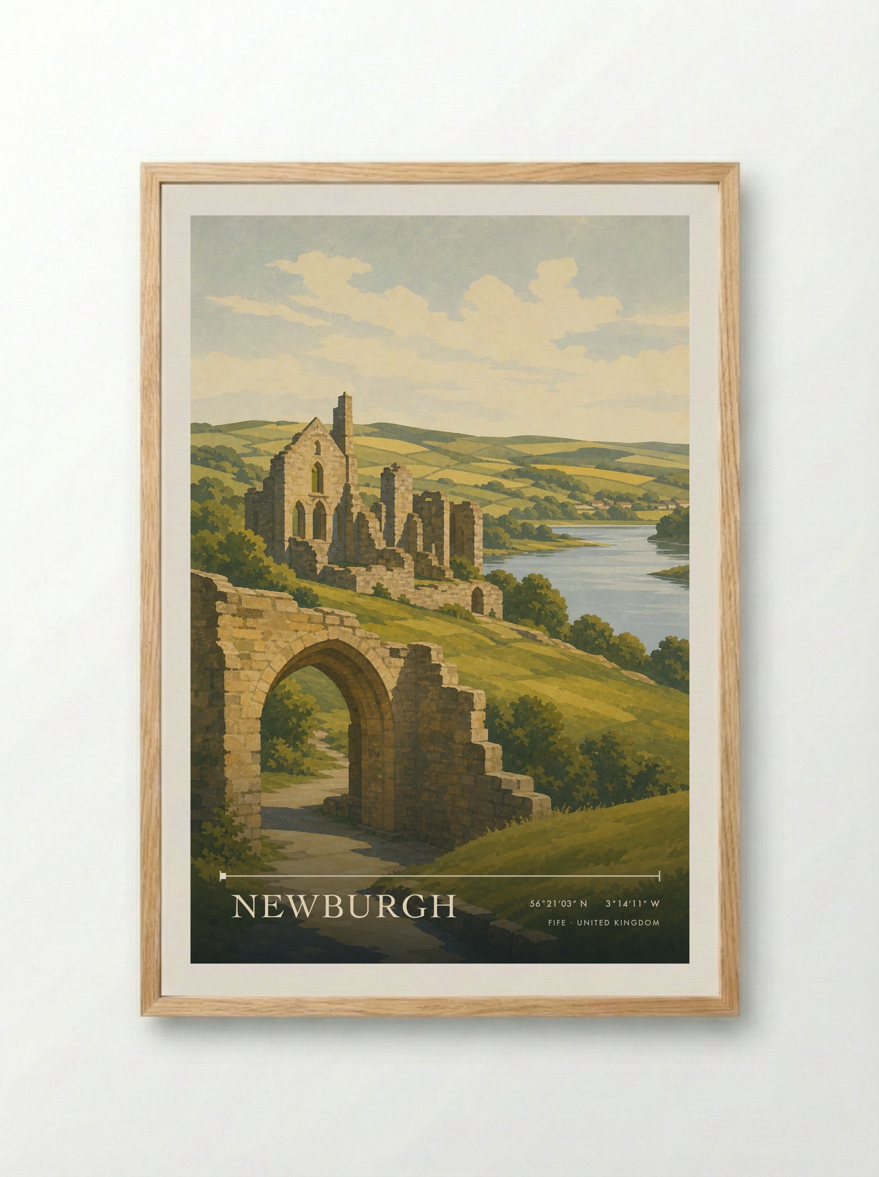 Newburgh Fife United Kingdom Travel Poster - Framed Print Wood