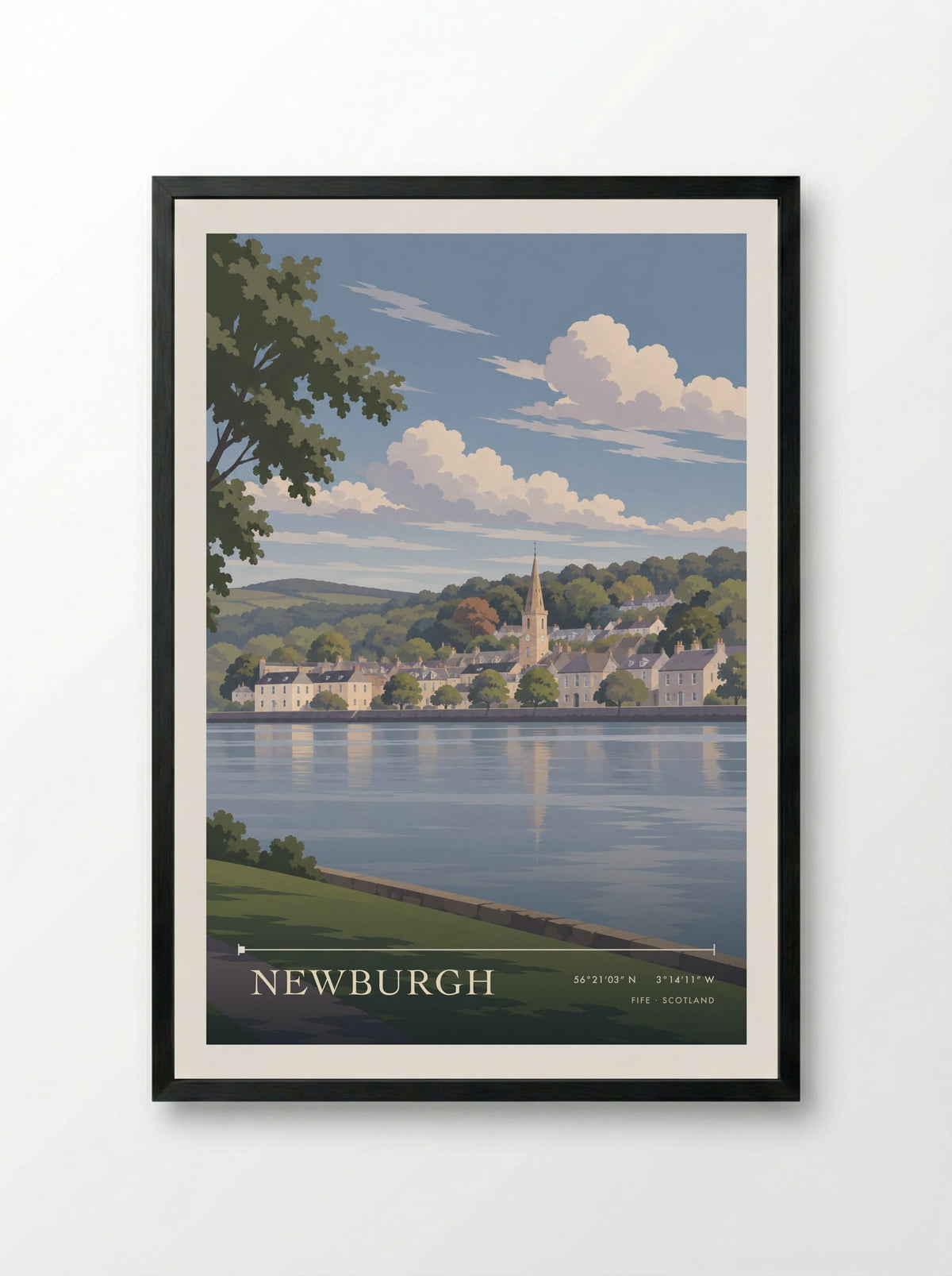 Newburgh, Fife | Travel Poster - Framed Print Black