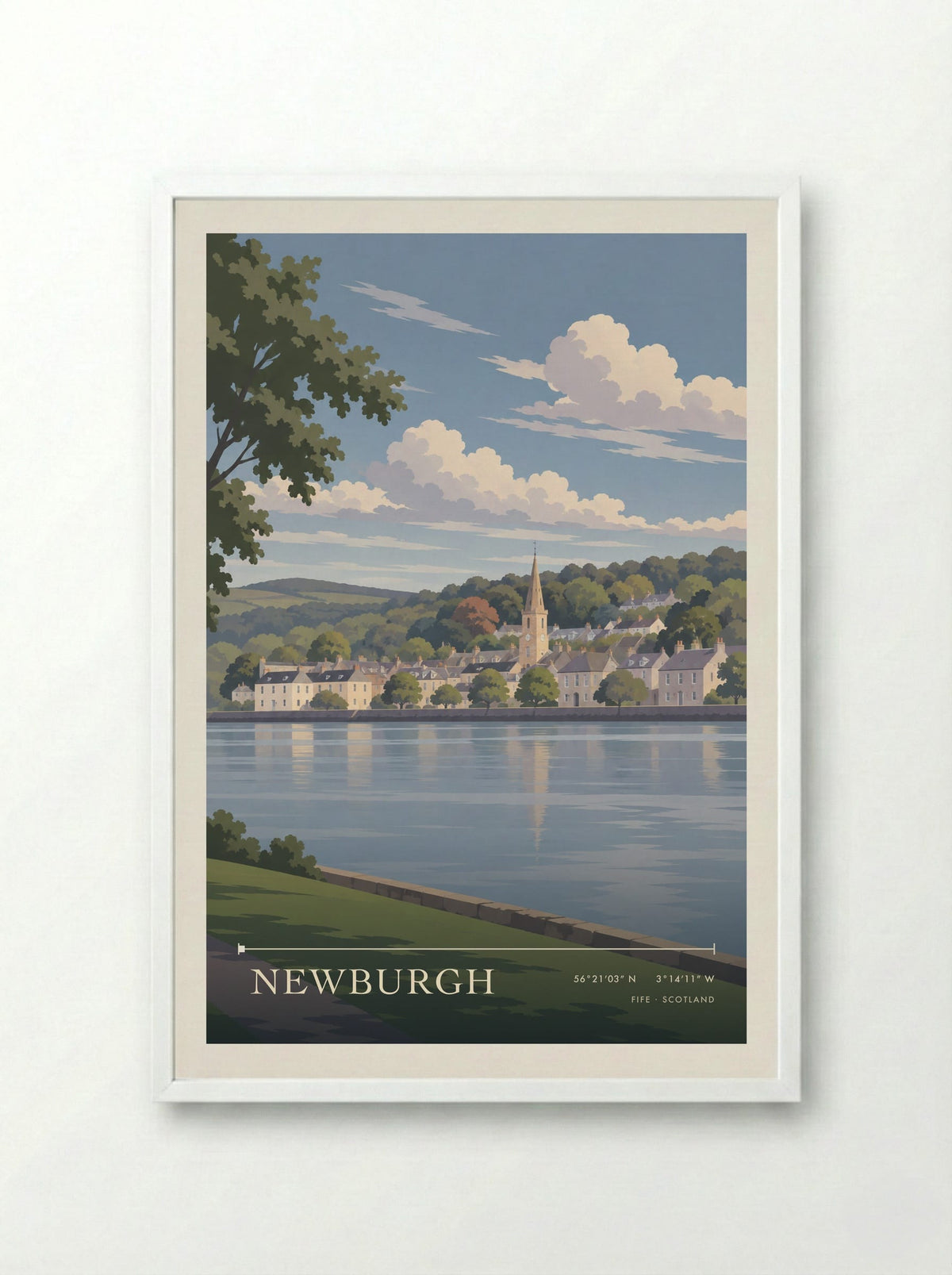 Newburgh, Fife | Travel Poster - Framed Print White