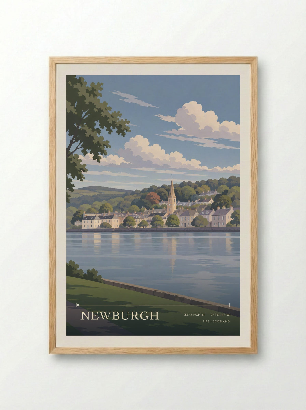 Newburgh, Fife | Travel Poster - Framed Print Wood