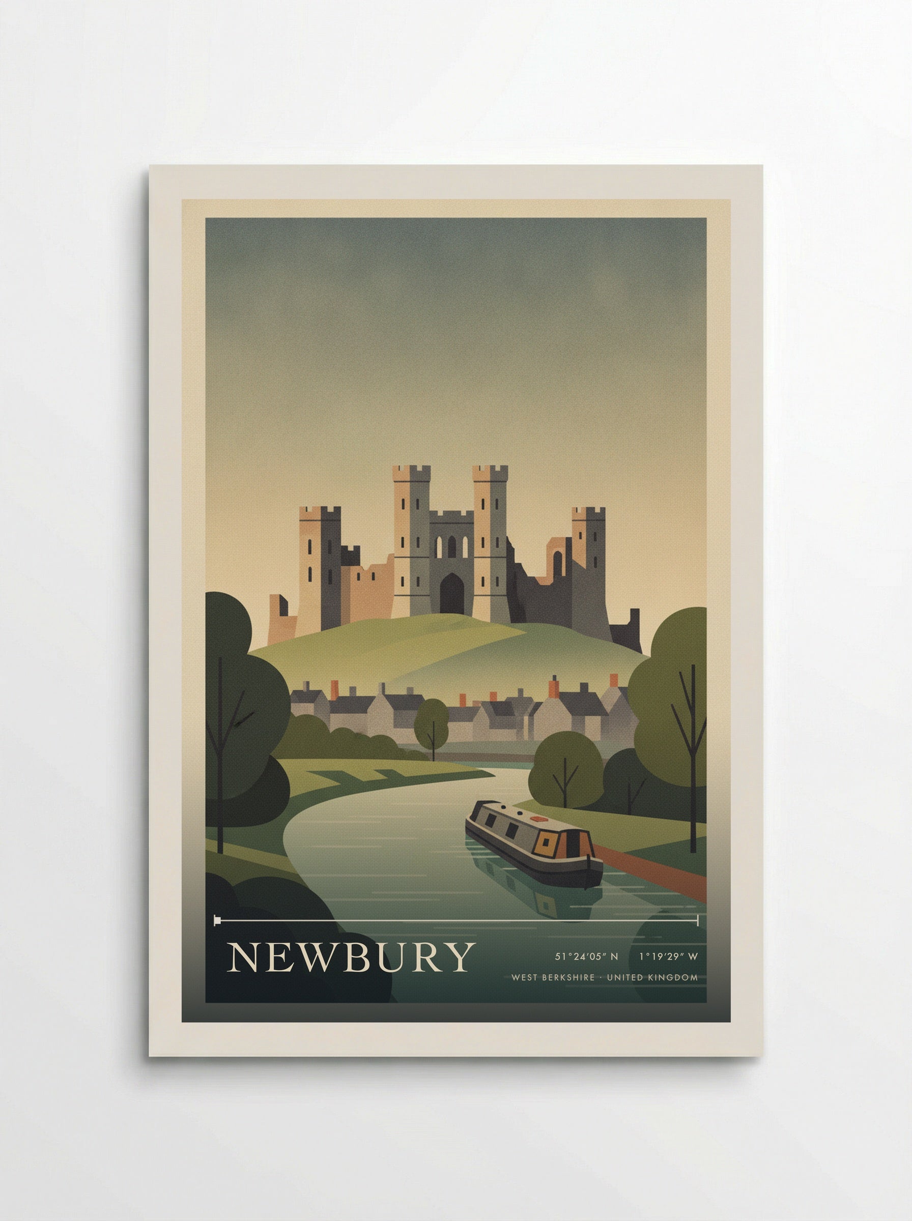 Newbury West Berkshire United Kingdom Travel Poster - Poster