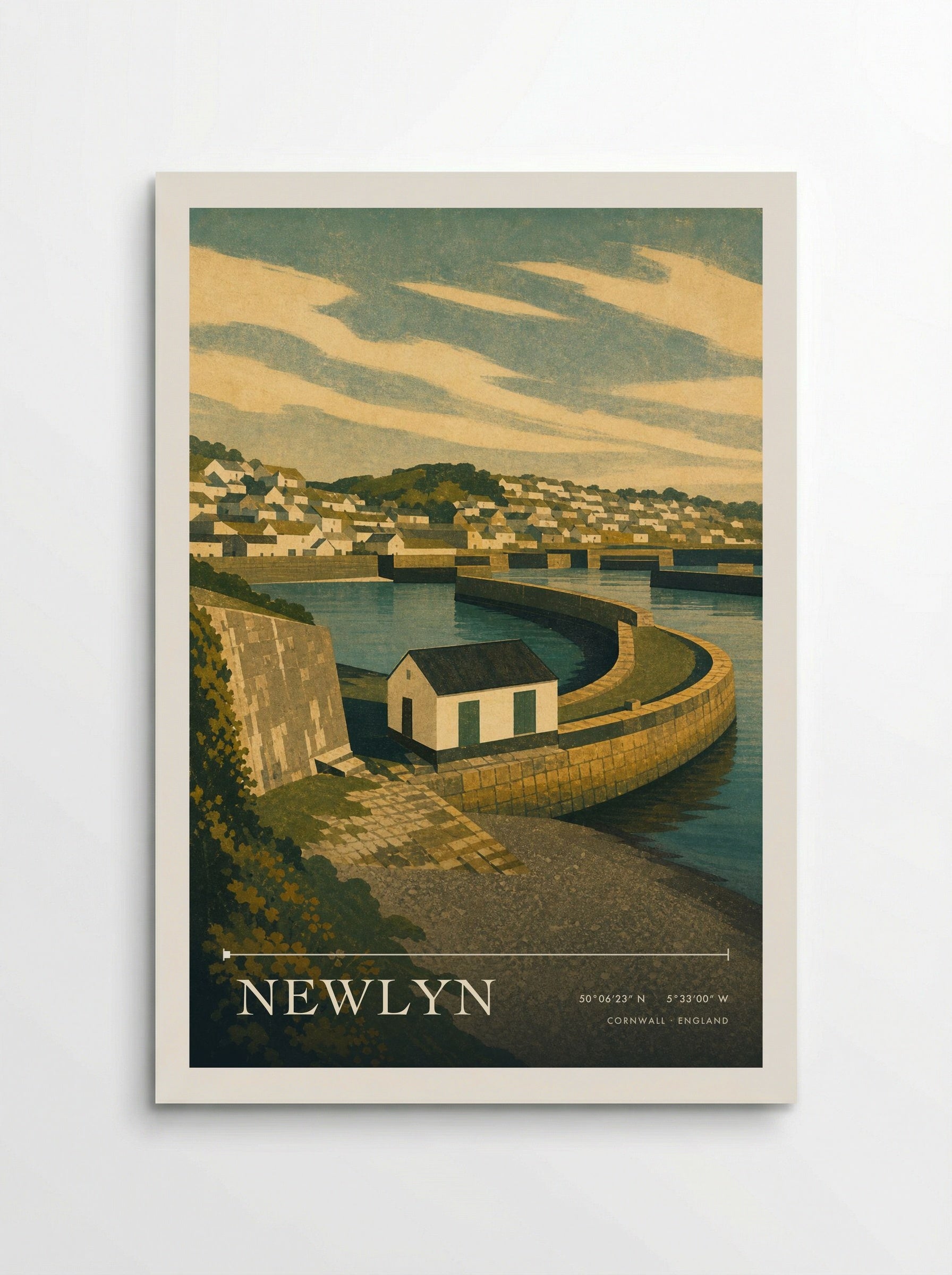 Newlyn Cornwall England Travel Poster - Poster