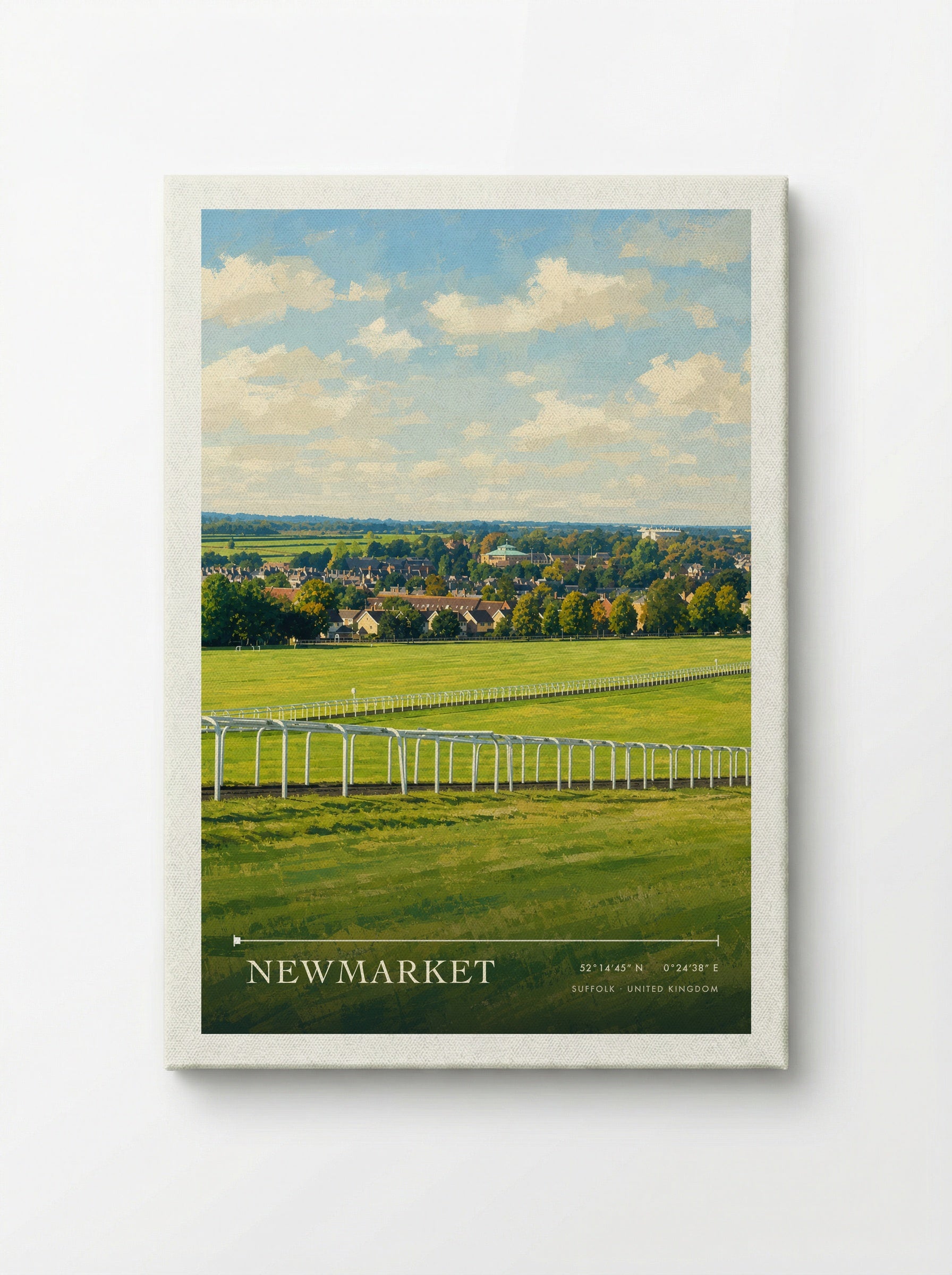 Newmarket Suffolk United Kingdom Travel Poster - Canvas