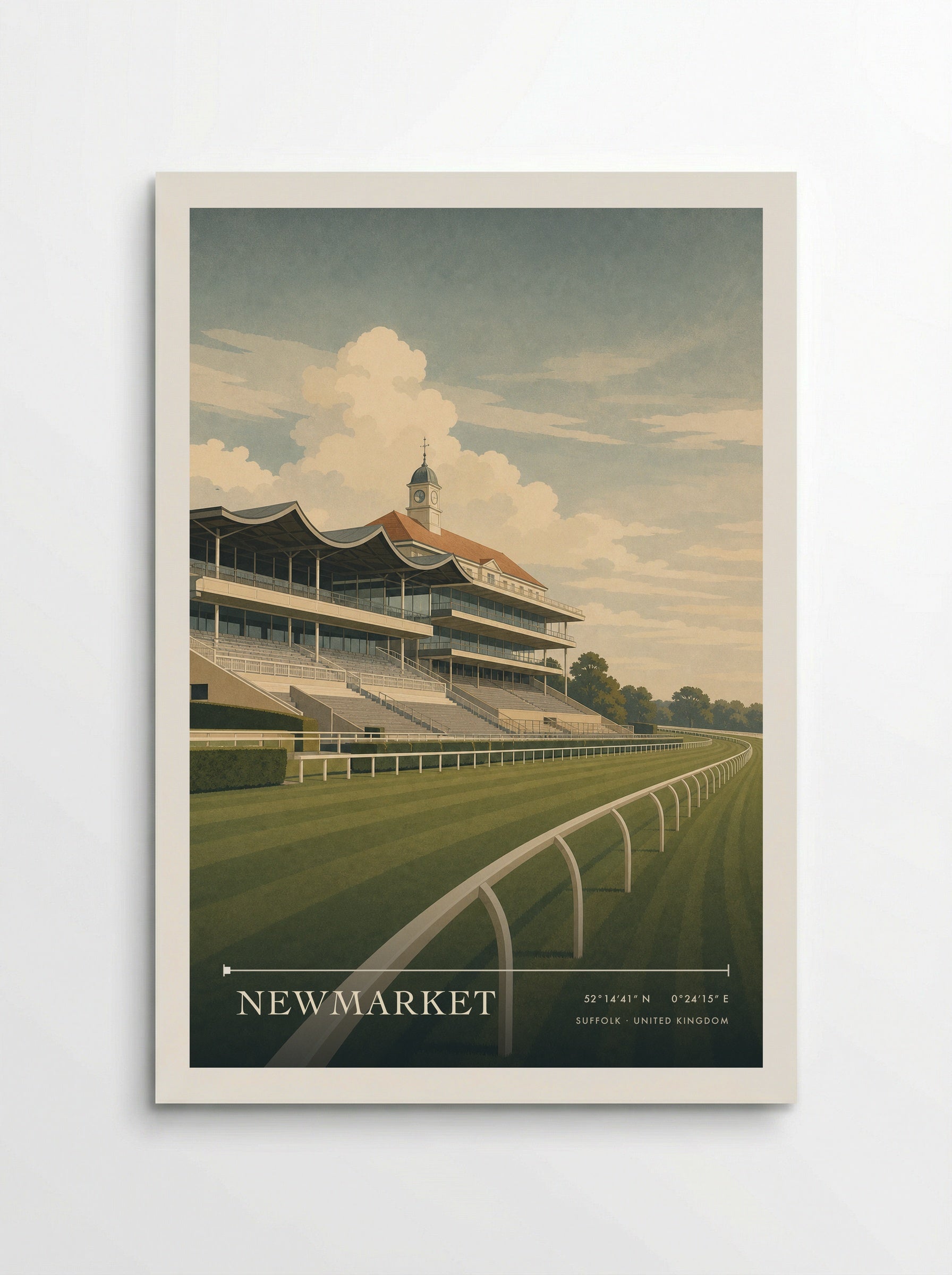 Newmarket Suffolk United Kingdom Travel Poster - Poster