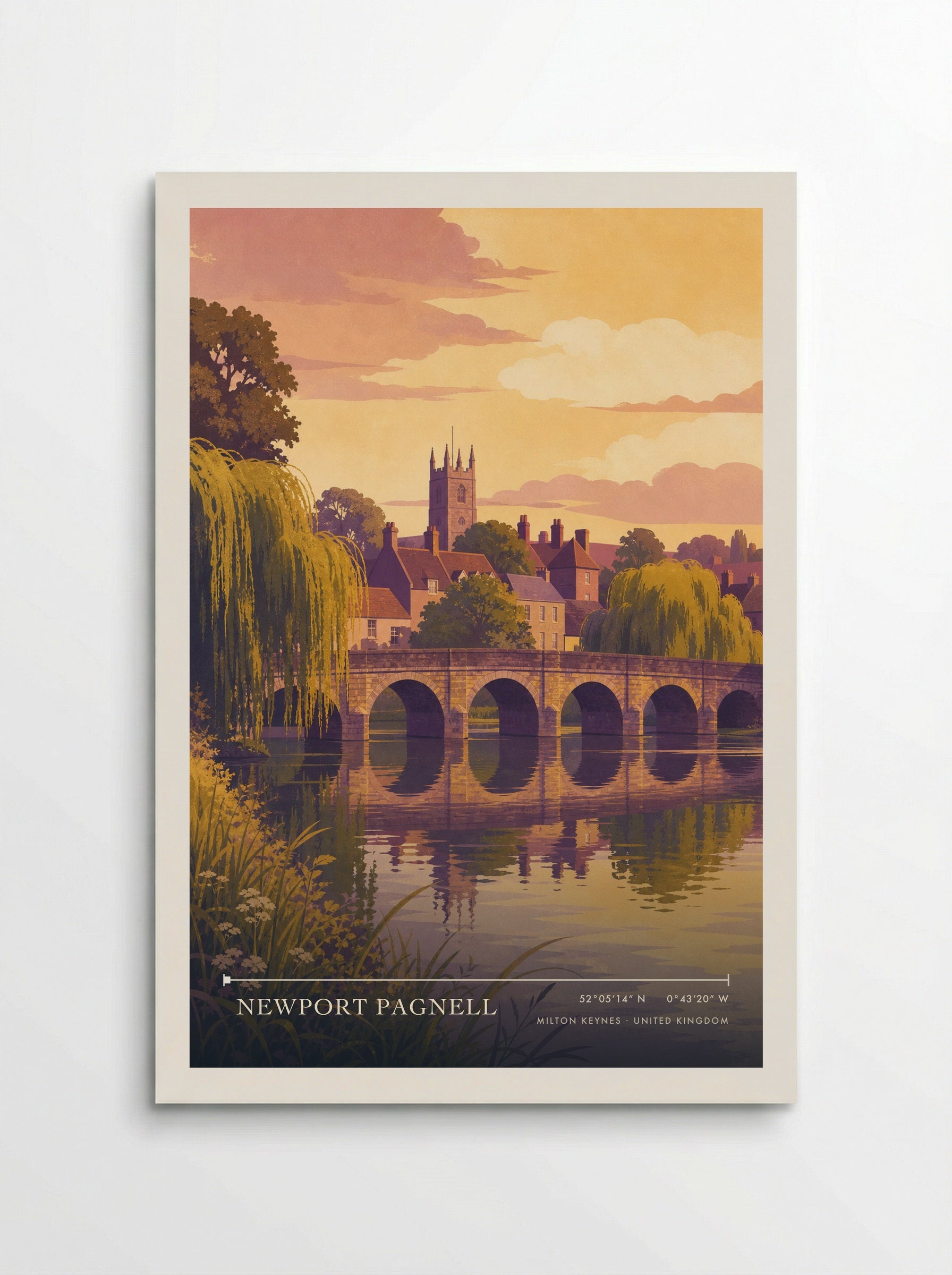 Newport Pagnell Milton Keynes United Kingdom Travel Poster - Poster