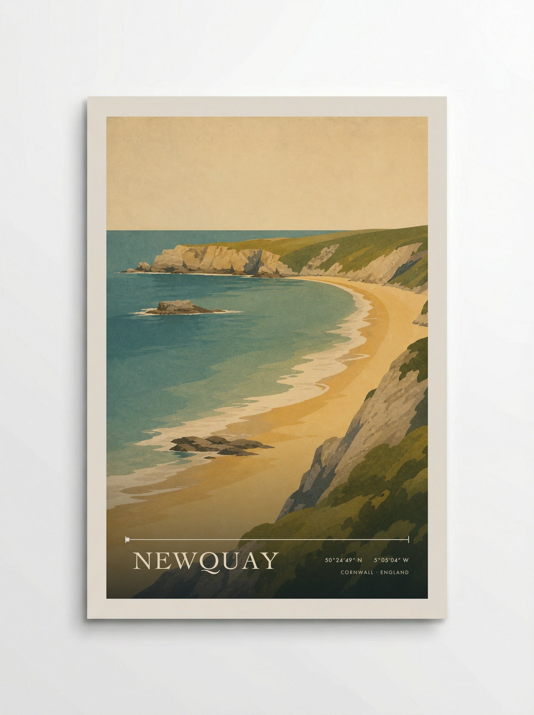 Newquay Cornwall England Travel Poster - Poster