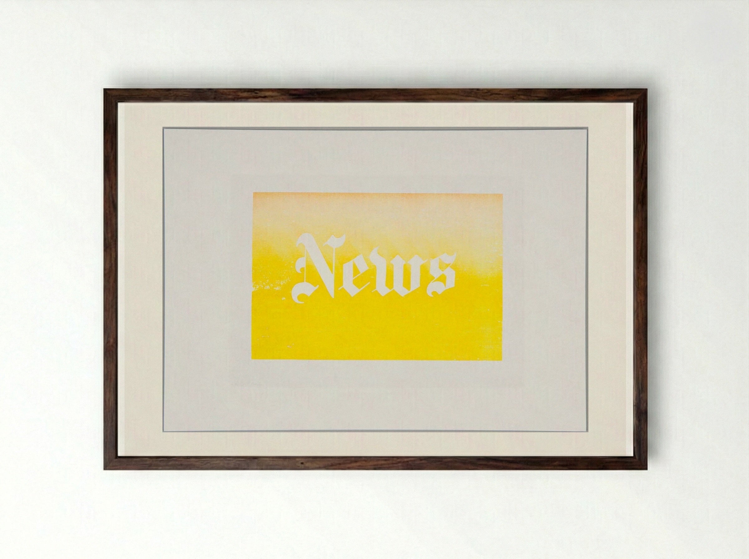 News - Edward Ruscha - Framed Print Dark Wood
