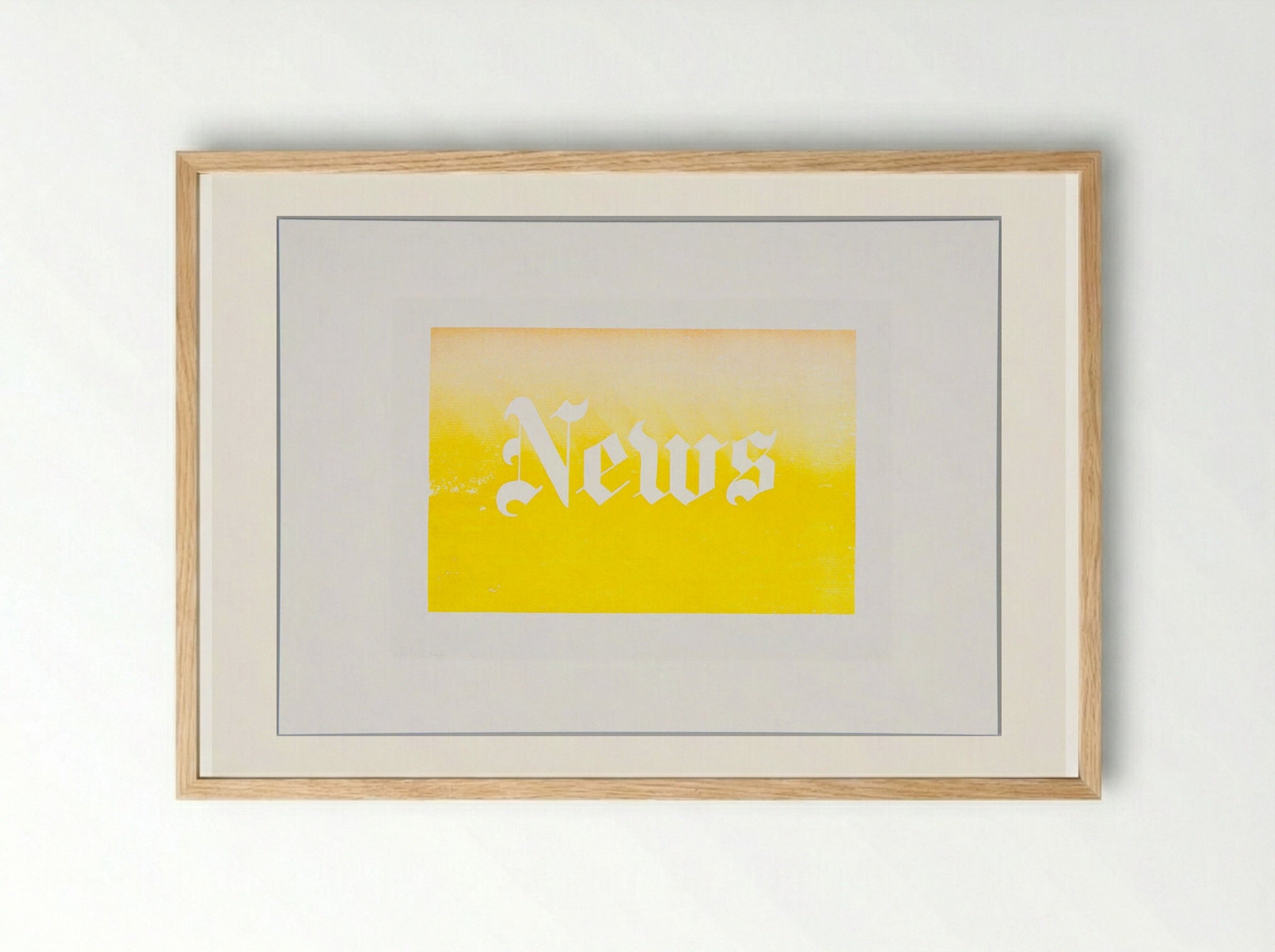 News - Edward Ruscha - Framed Print Wood