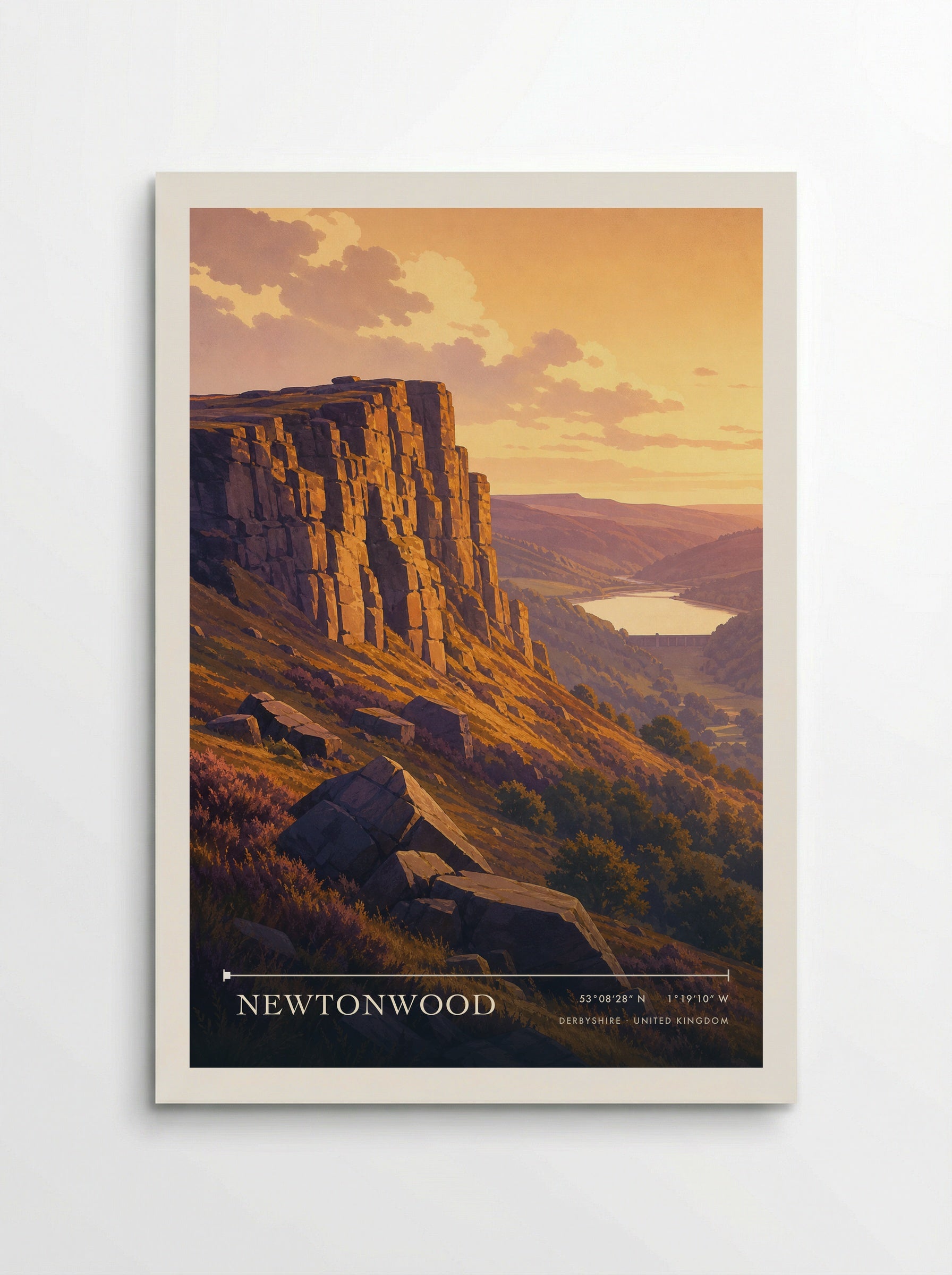 Newtonwood Derbyshire United Kingdom Travel Poster - Poster