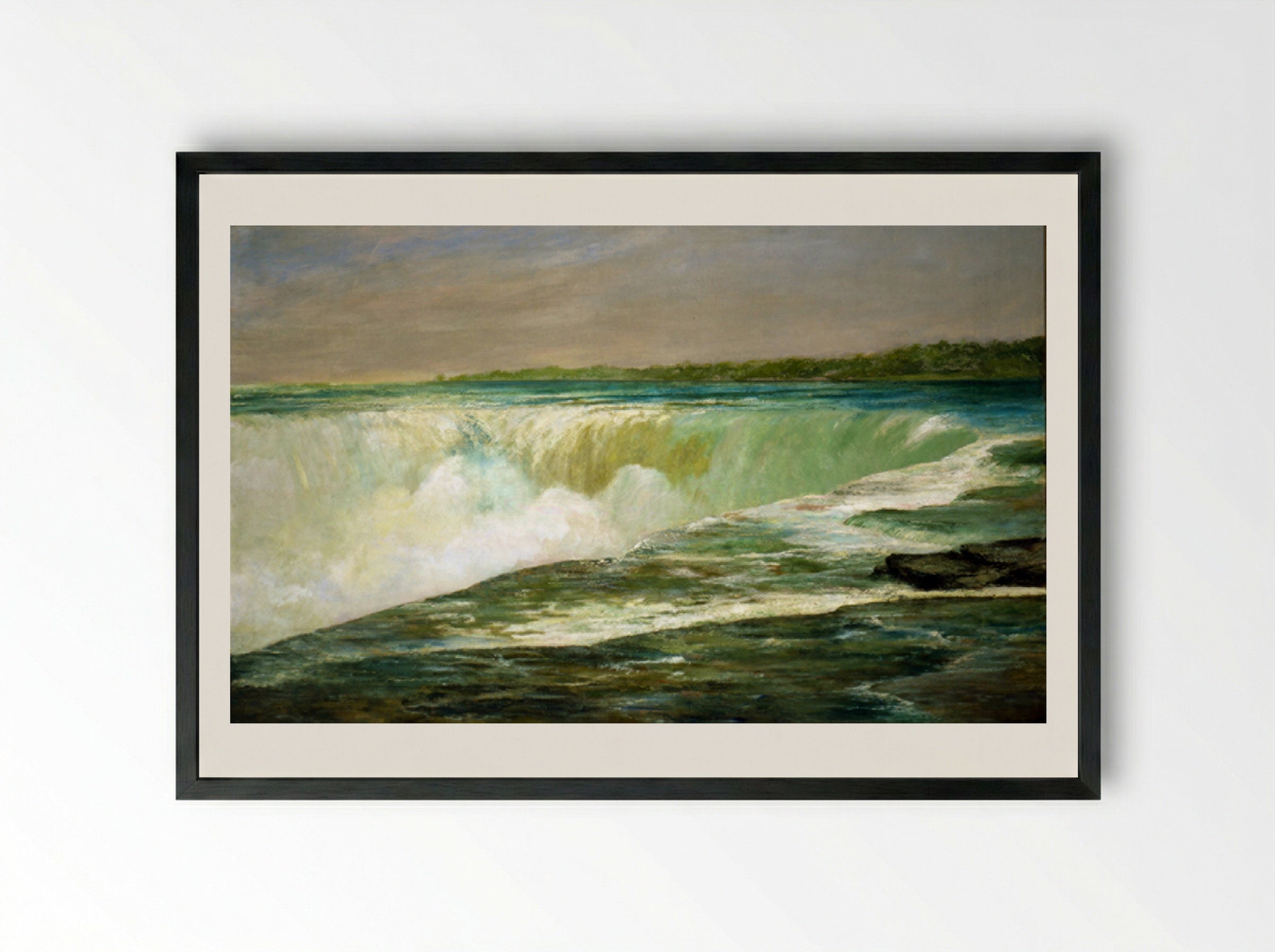 Niagara Falls (Horseshoe Falls) - William Morris Hunt - Framed Print Black