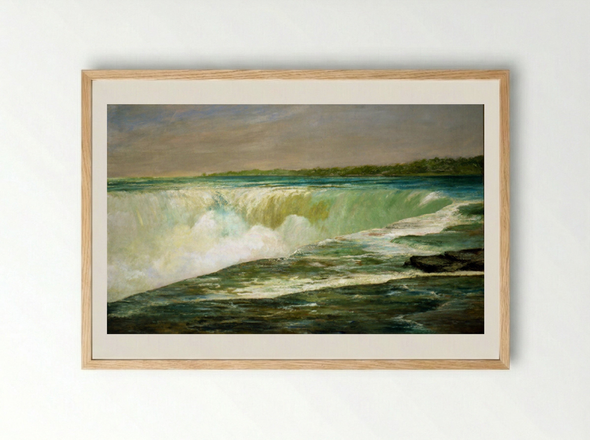 Niagara Falls (Horseshoe Falls) - William Morris Hunt - Framed Print Wood