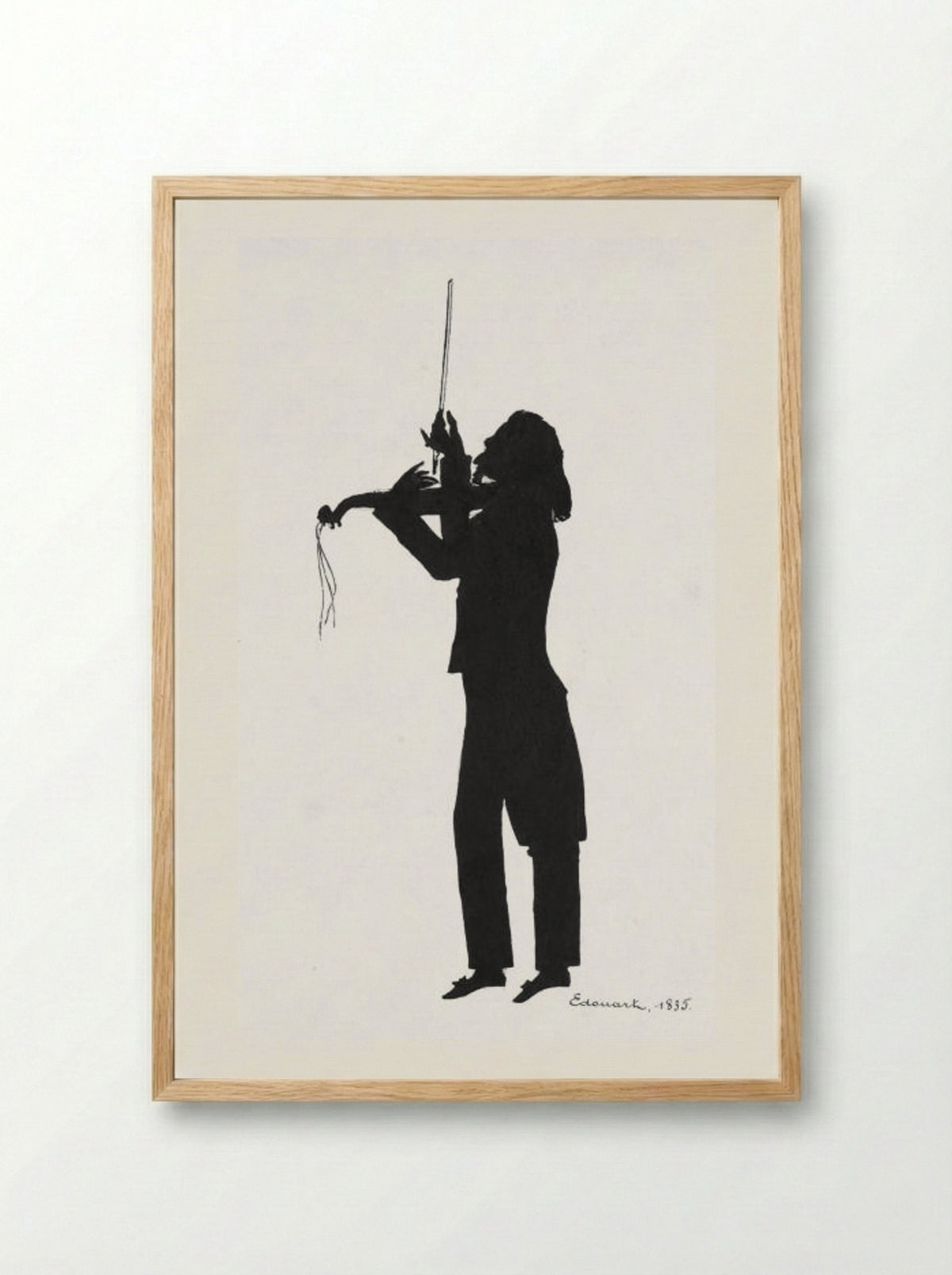 Niccolò Paganini - Auguste Edouart - Framed Print Wood