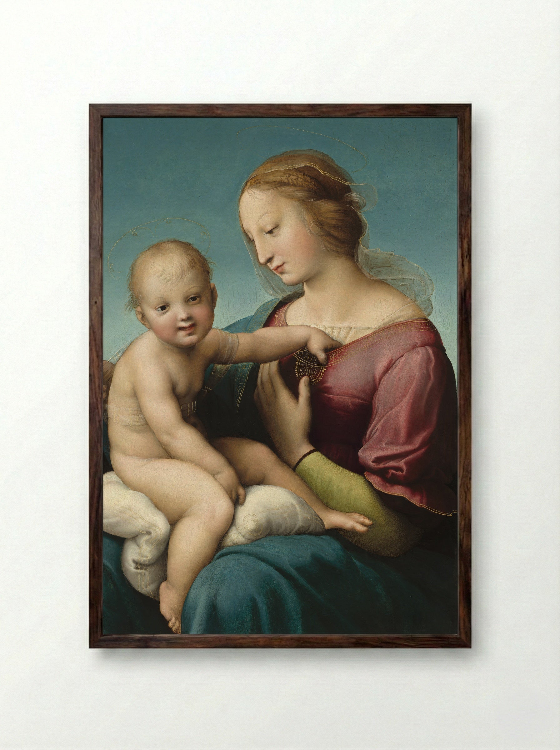 Niccolini-Cowper Madonna - Raphael - Framed Print Dark Wood