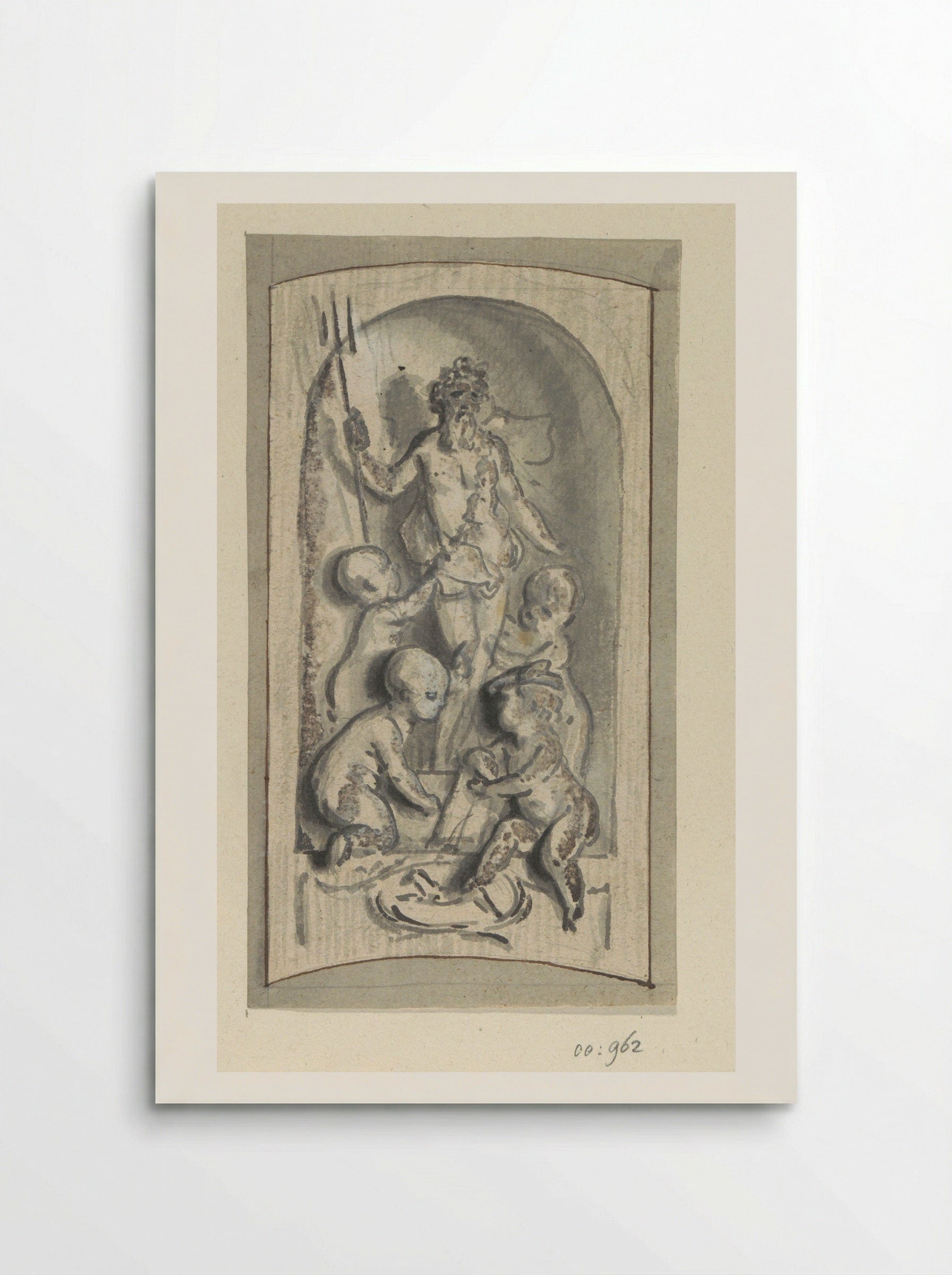 Niche with Neptune and Putti - Jurriaan Andriessen - Poster