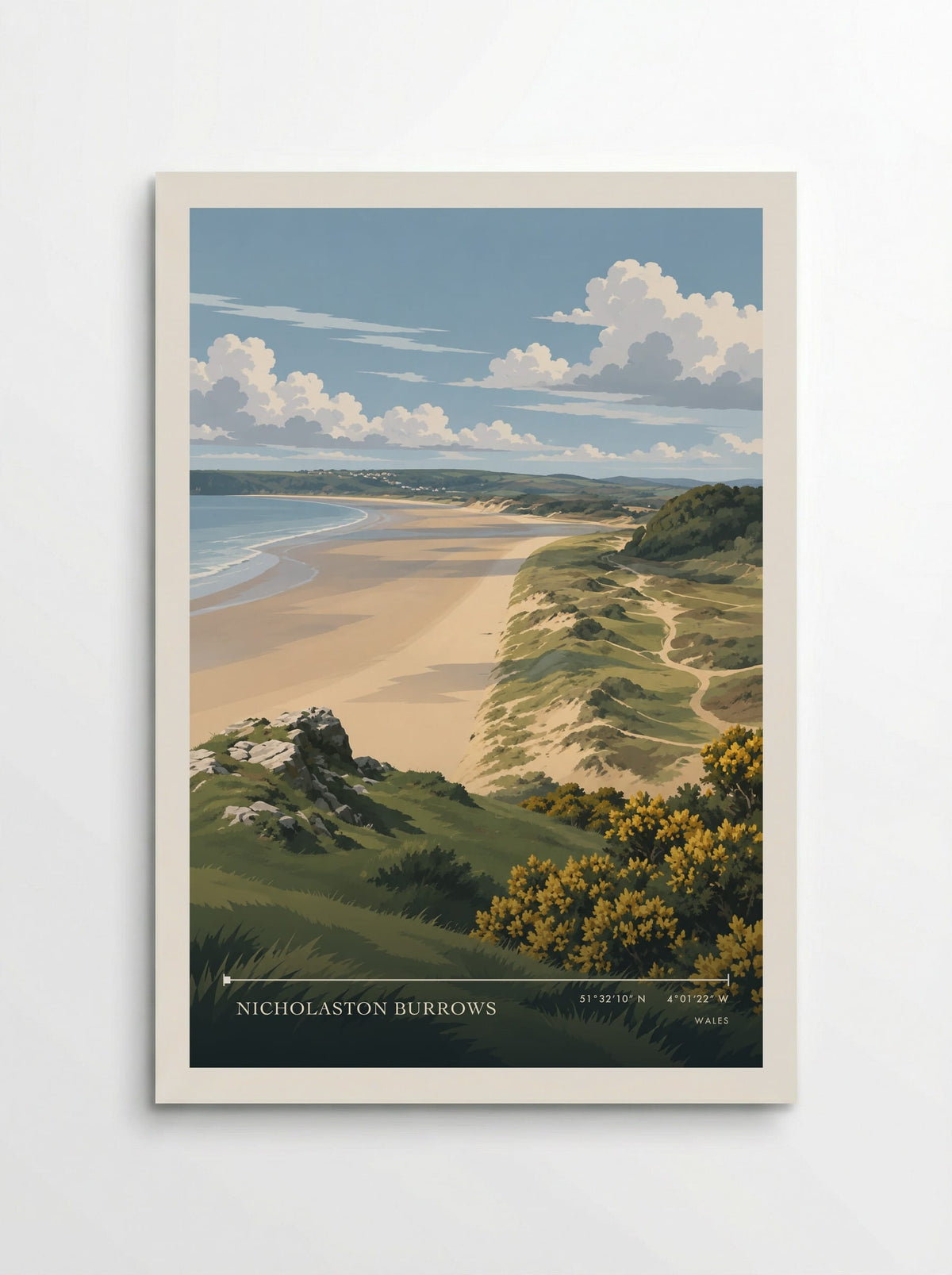 Nicholaston Burrows | Travel Poster - Poster
