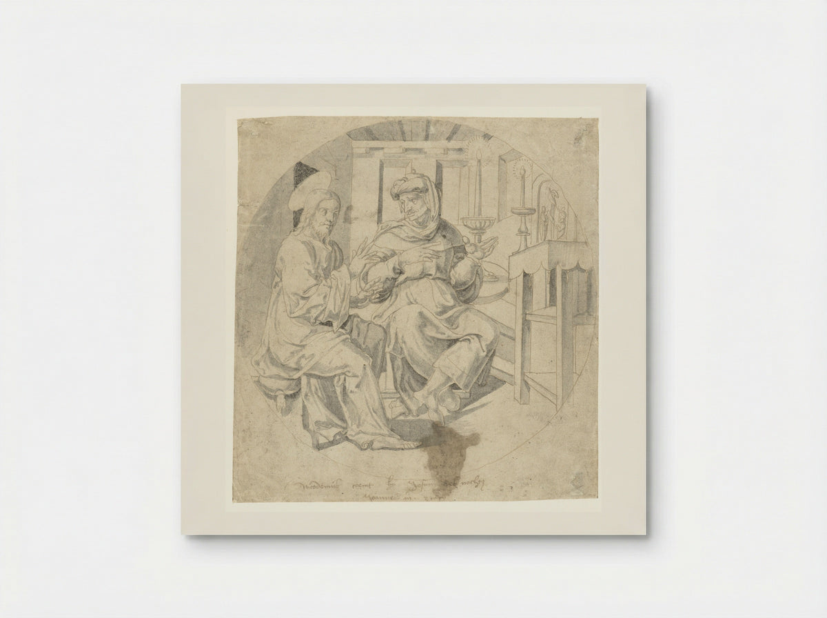 Nicodemus Visiting Christ - Monogrammist CM - Poster